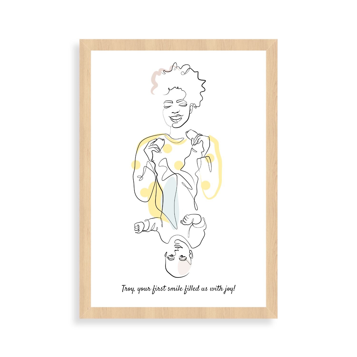 Baby First Milestone And Mother Playing Poster