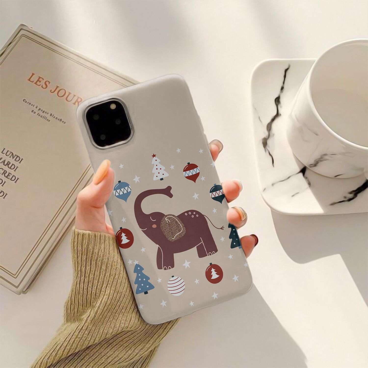 Brown Elephant With Pastel Background Touch Case - Image 5