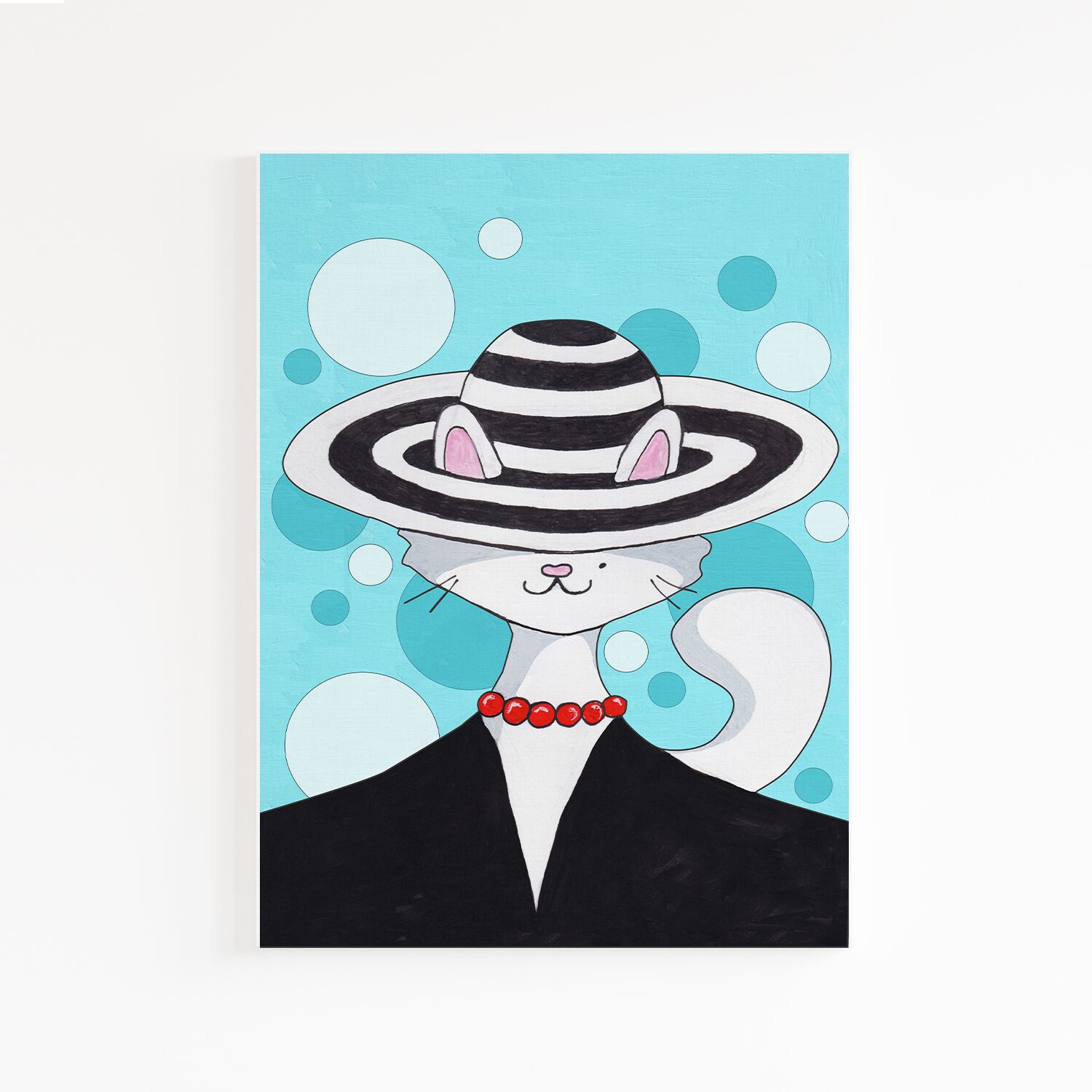 Lady Cat Fashionista Premium Canvas