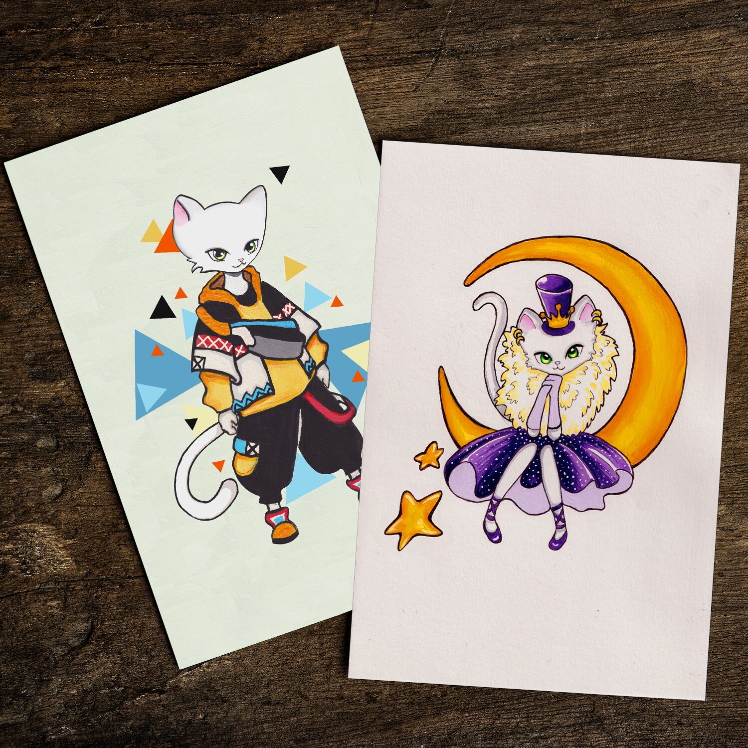 Cool Boy Cat In Fashionable Outfit Premium Matte Paper Poster - Image 4