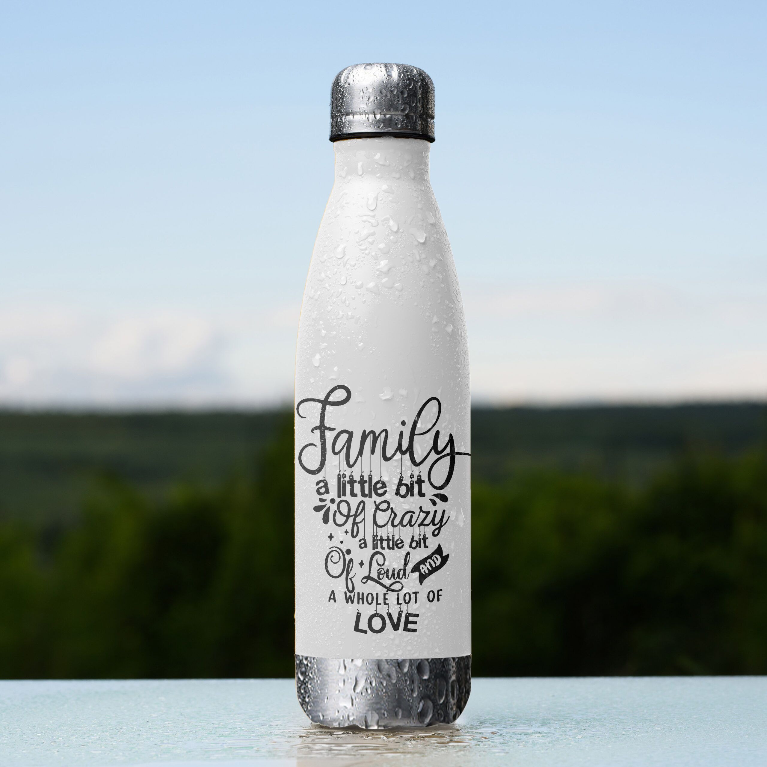 Family A Lot Of Love Stainless Steel Water Bottle