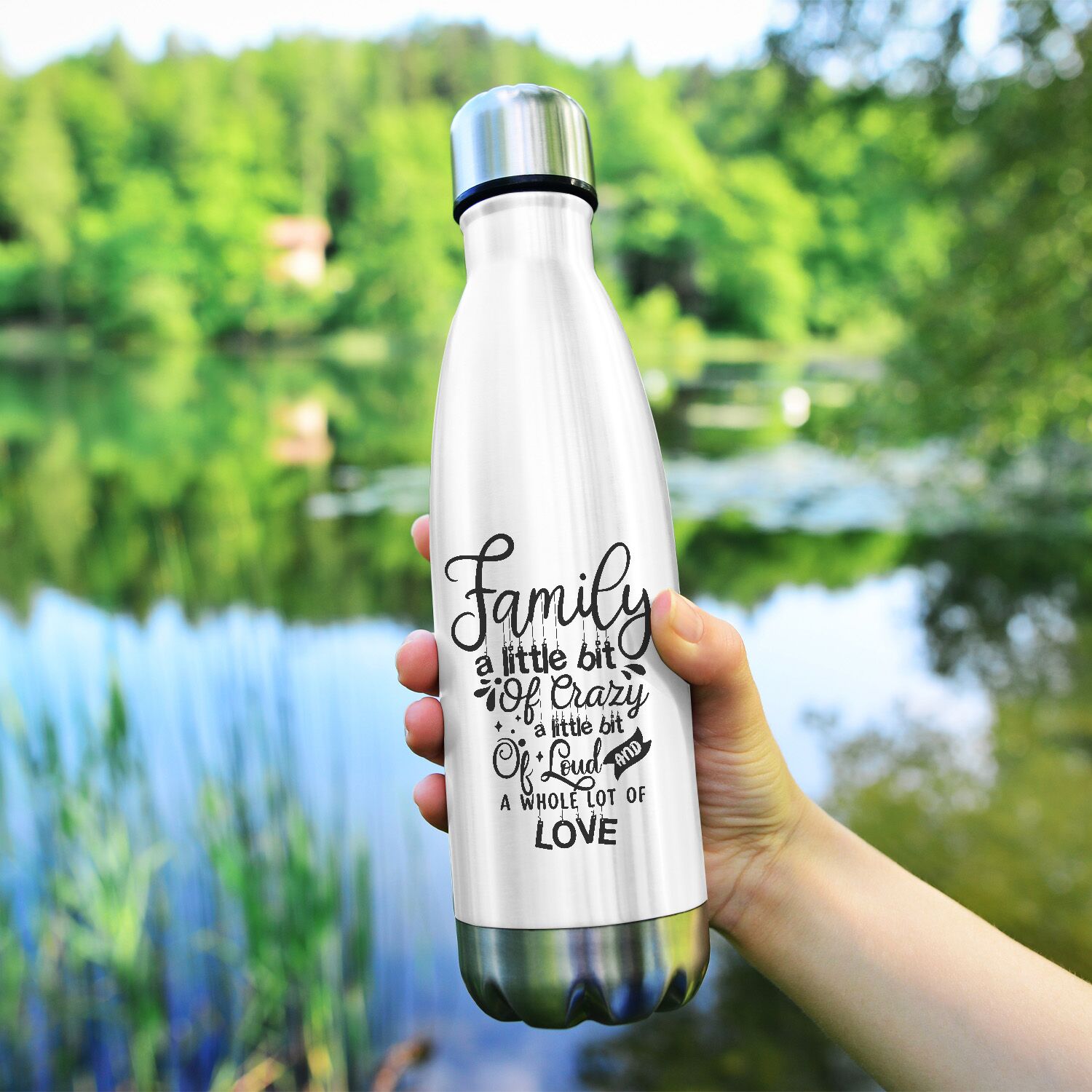 Family A Lot Of Love Stainless Steel Water Bottle - Image 2