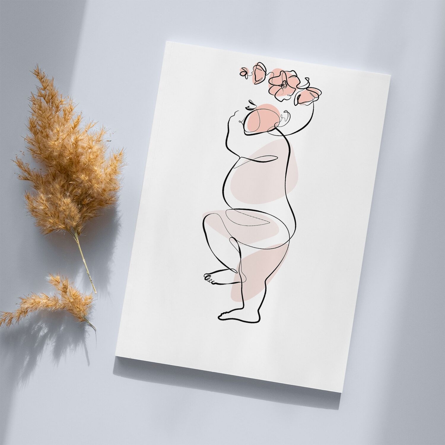Newborn Baby Sleeping Line Art Poster - Image 4