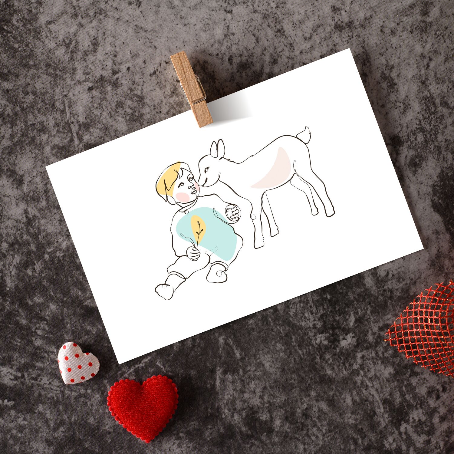 Friendship Forever Between Boy And His Friend Premium Matte Paper Wooden Framed Poster - Image 3
