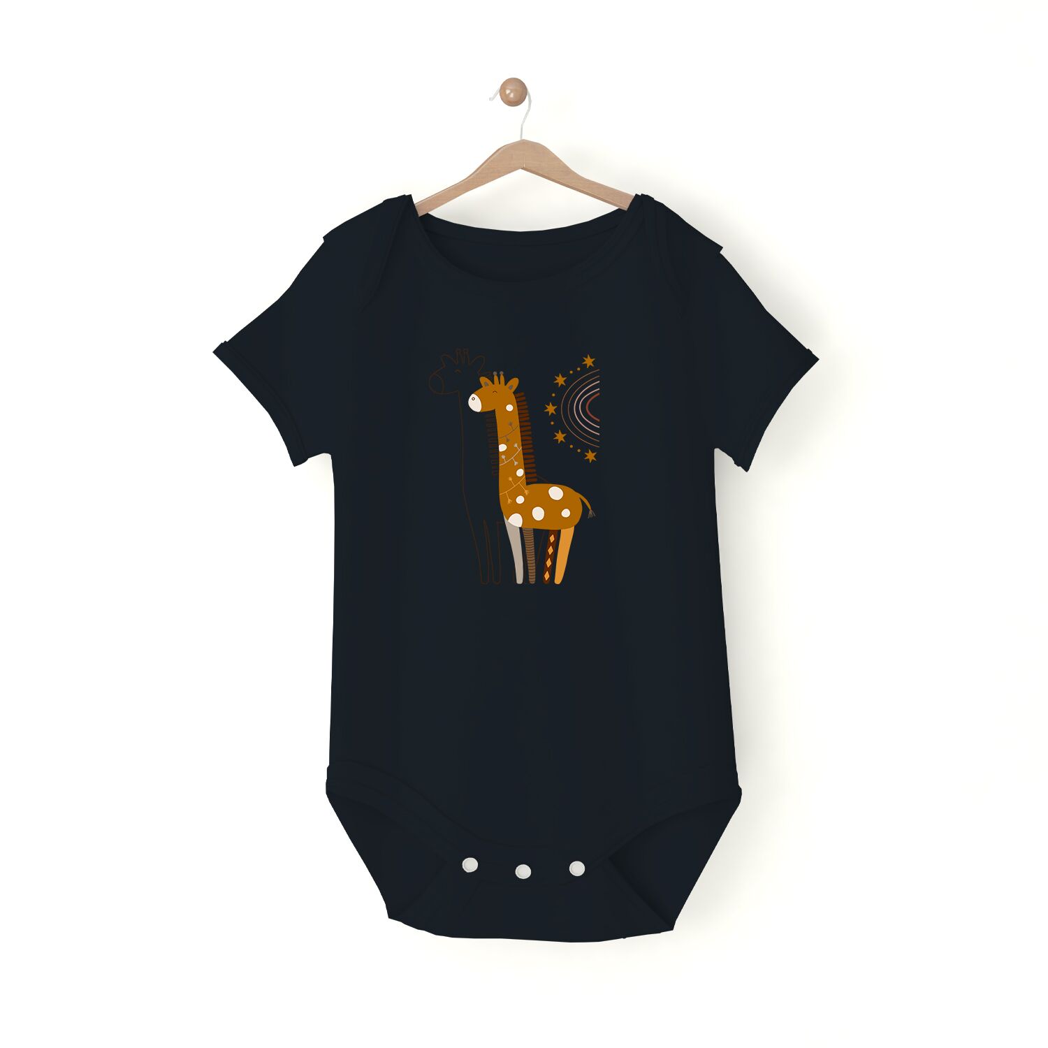Fairy Tale Giraffe Baby Short Sleeve One Piece - Image 2