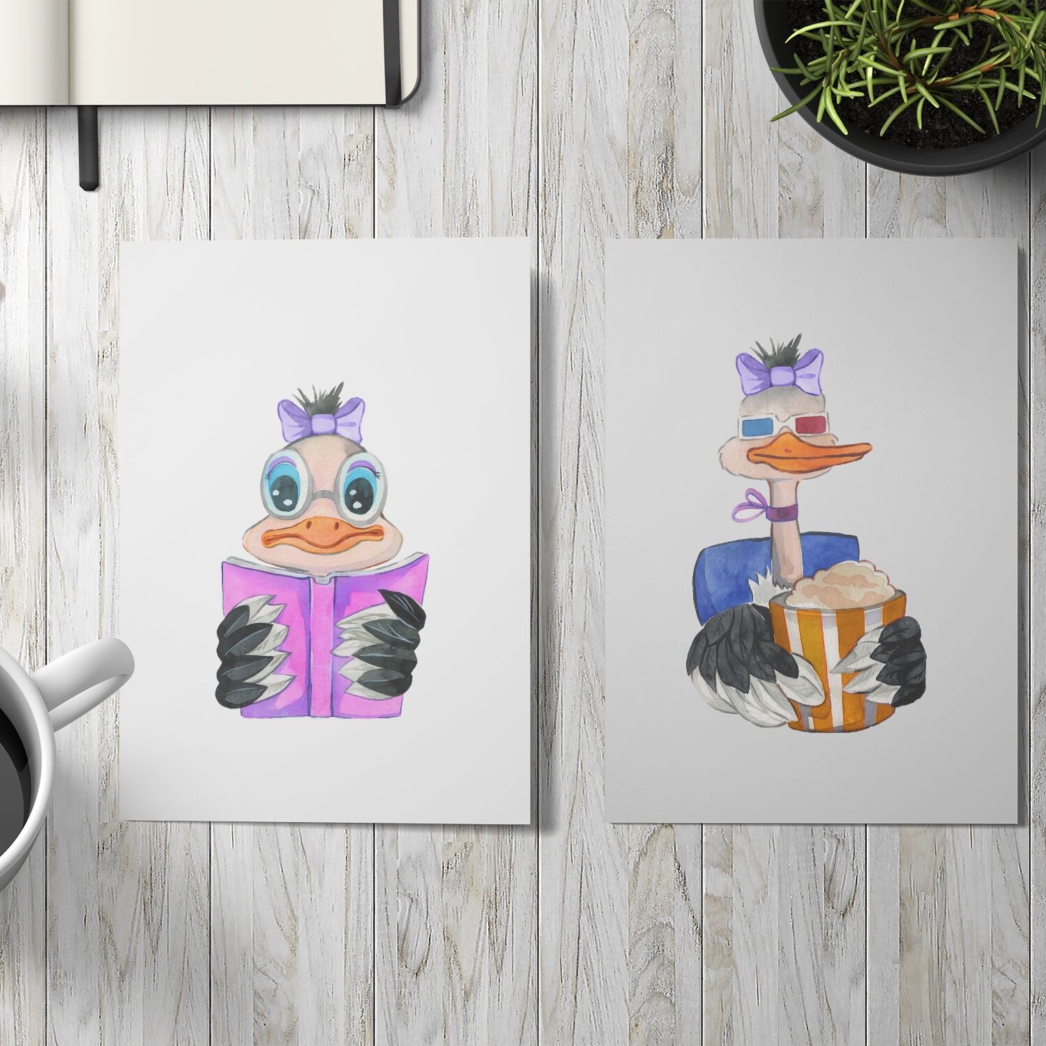 Chill Ostrich Enjoy Film Premium Matte Paper Poster - Image 5