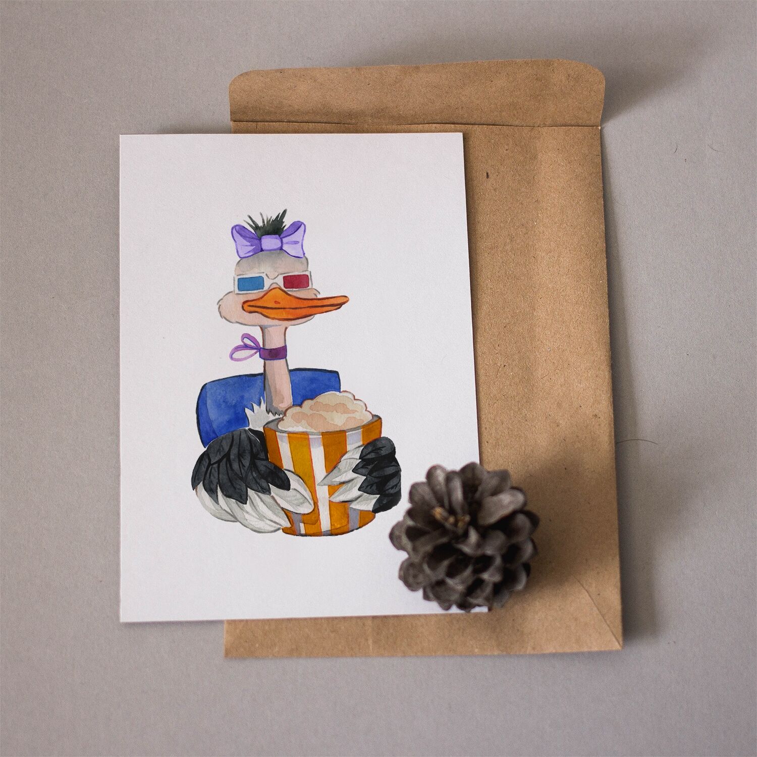 Chill Ostrich Enjoy Film Premium Matte Paper Poster - Image 4