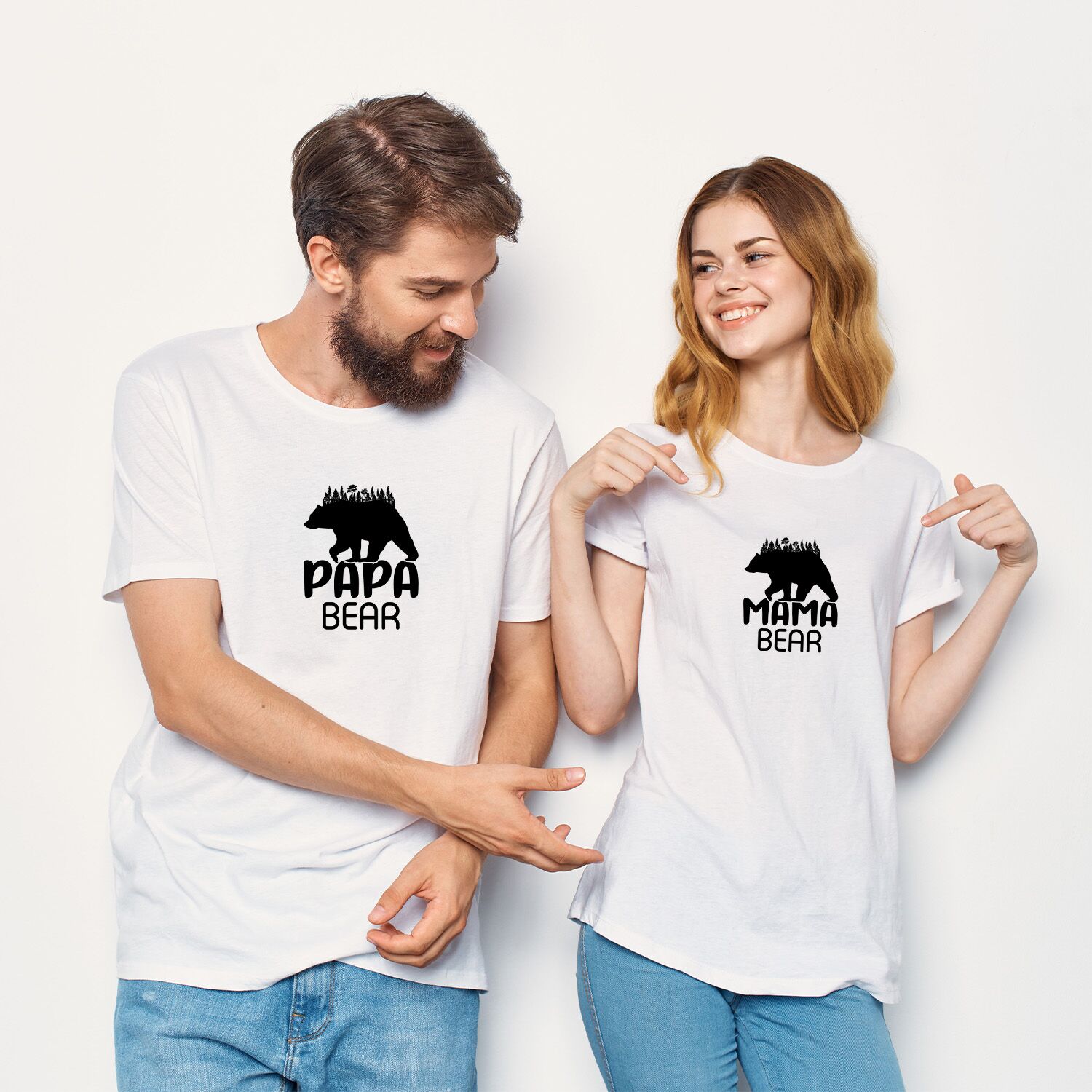 Dad Cool Bear With Forrest Short-Sleeve Unisex T-Shirt - Image 4