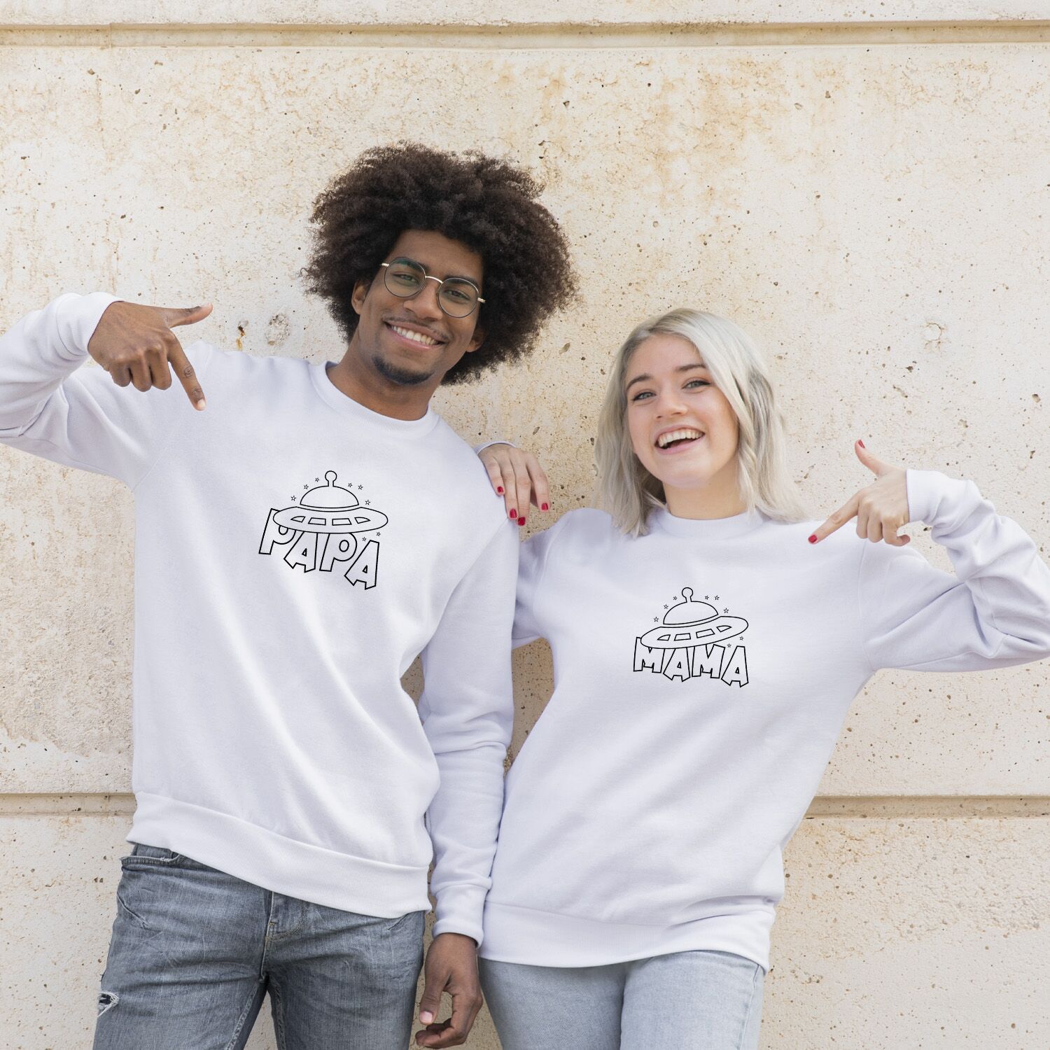 Mama Spaceship Cute Vector Unisex Sweatshirt - Image 5