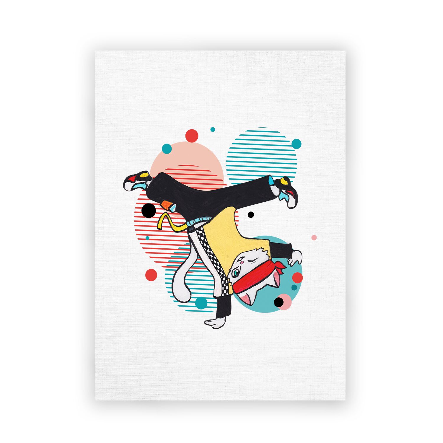 Hiphop Boy Cat Dancing Premium Slim Canvas