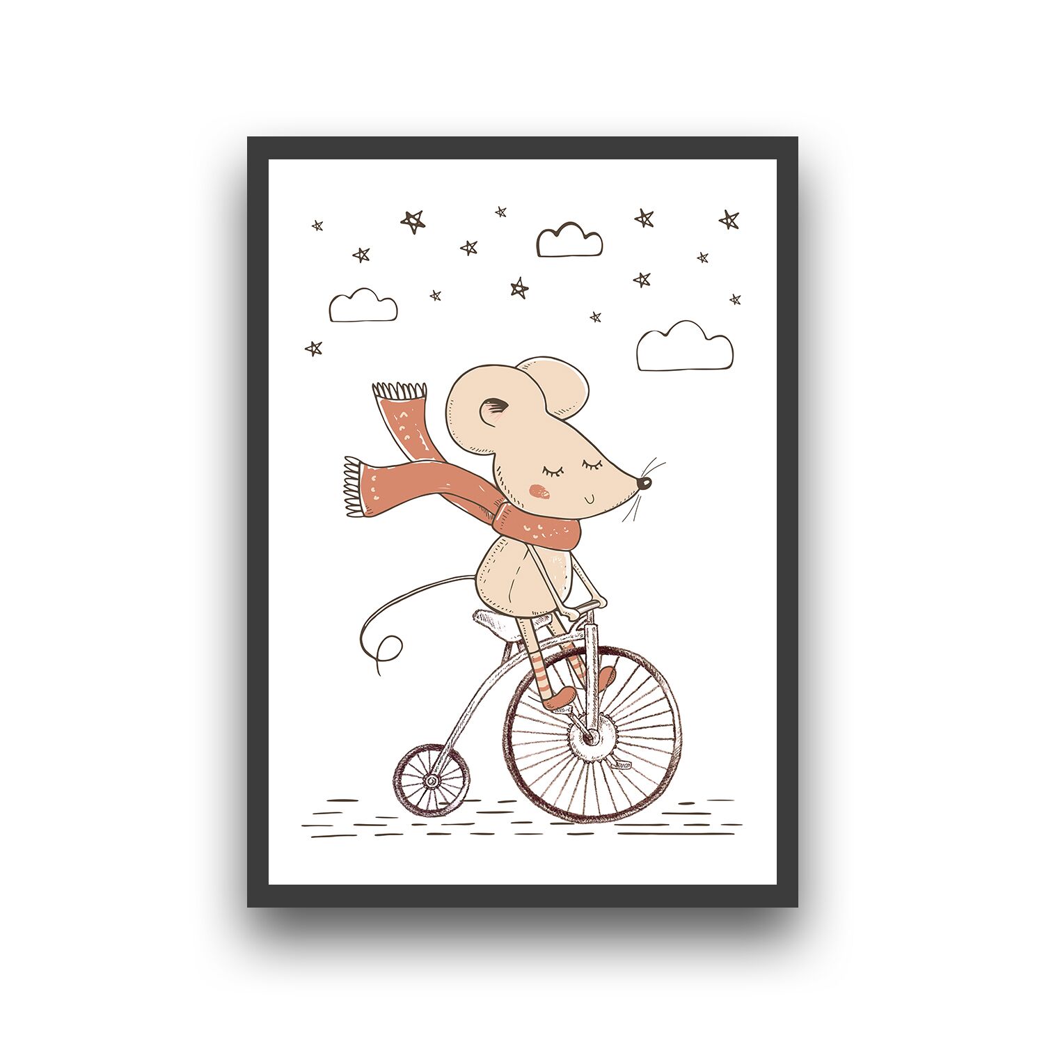 Mouse Premium Matte Paper Wooden Framed Poster
