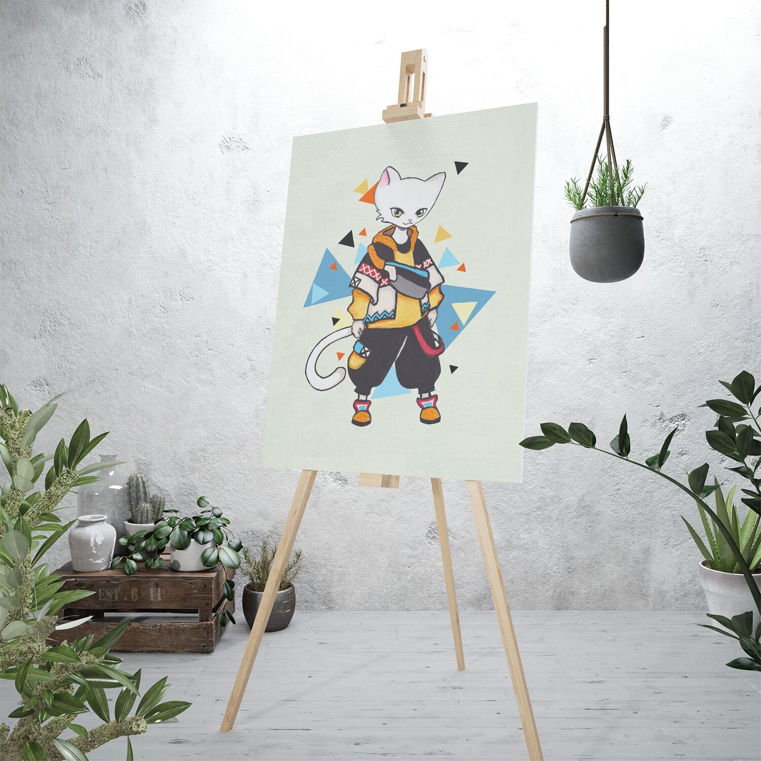 Cool Boy Cat In Fashionable Outfit Premium Matte Paper Poster - Image 5