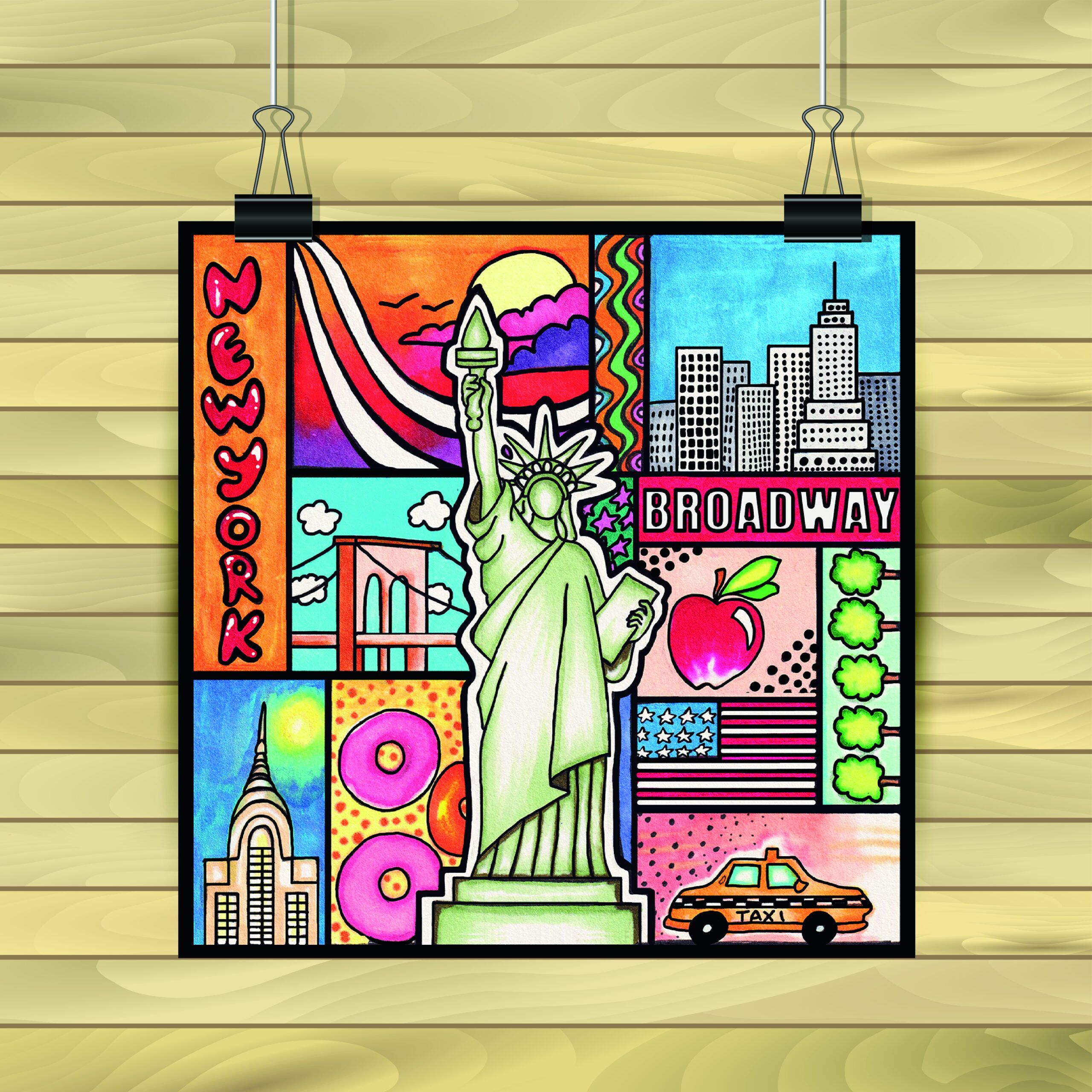 New York Broadway Premium Matte Paper Metal Framed Poster - Image 3