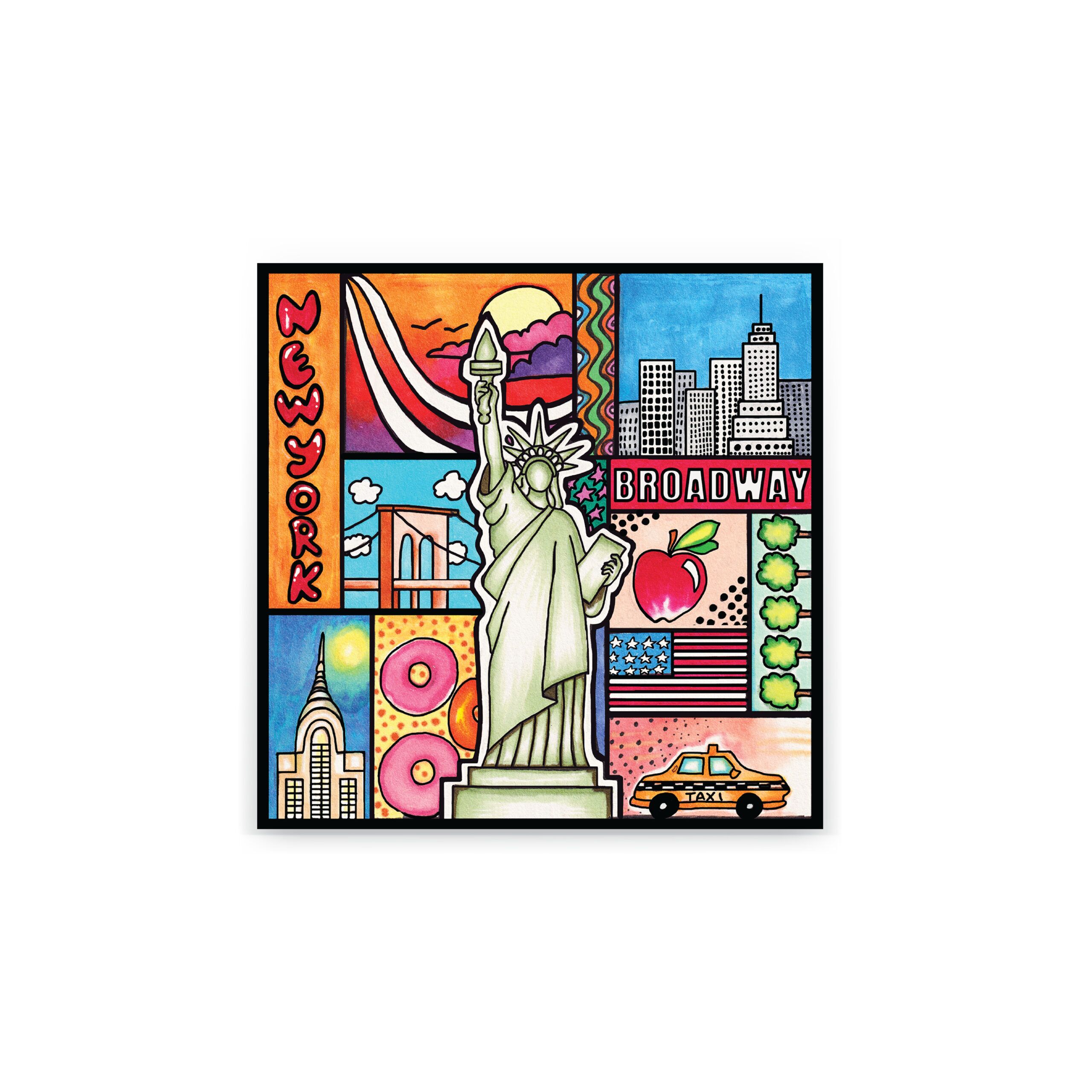 New York Broadway Premium Matte Paper Metal Framed Poster