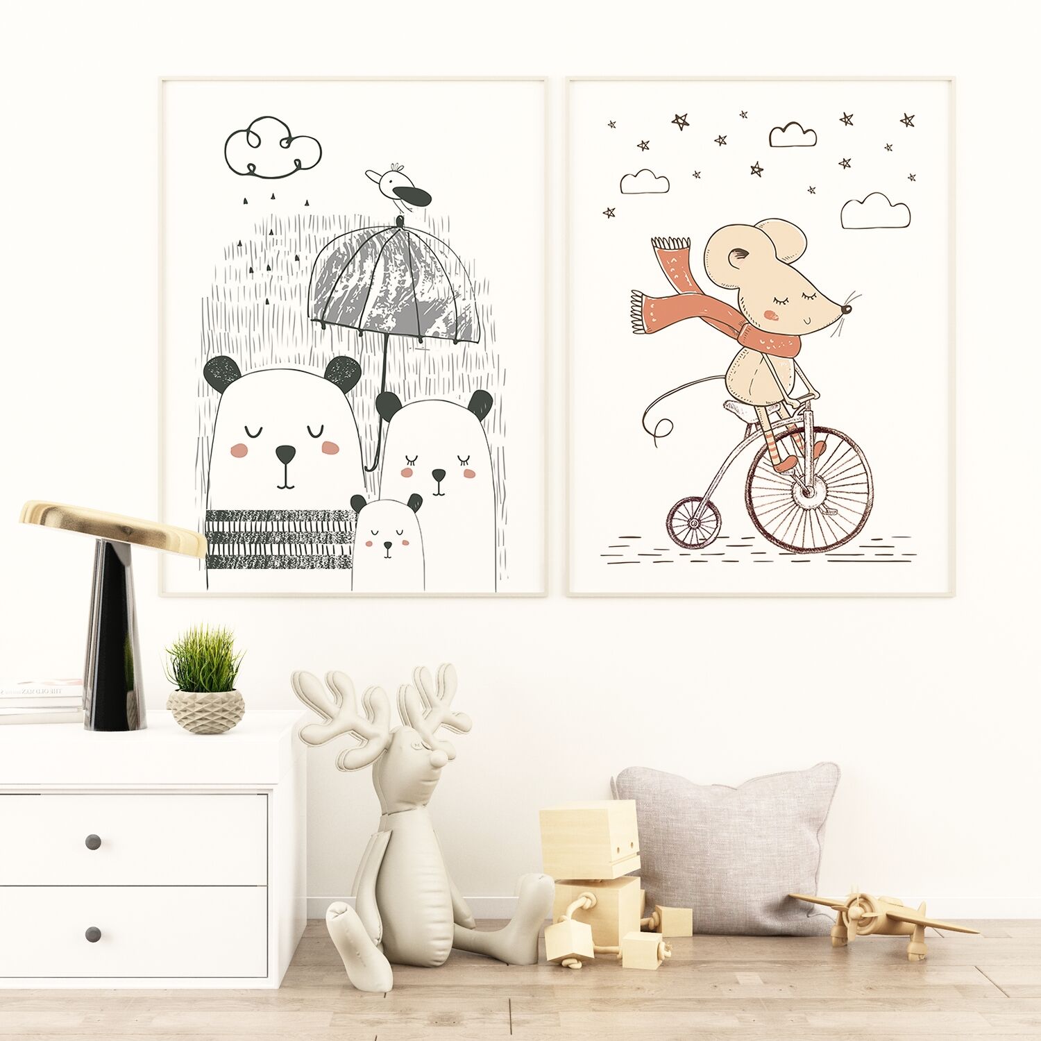 Family Bear Premium Matte Paper Wooden Framed Poster - Image 4