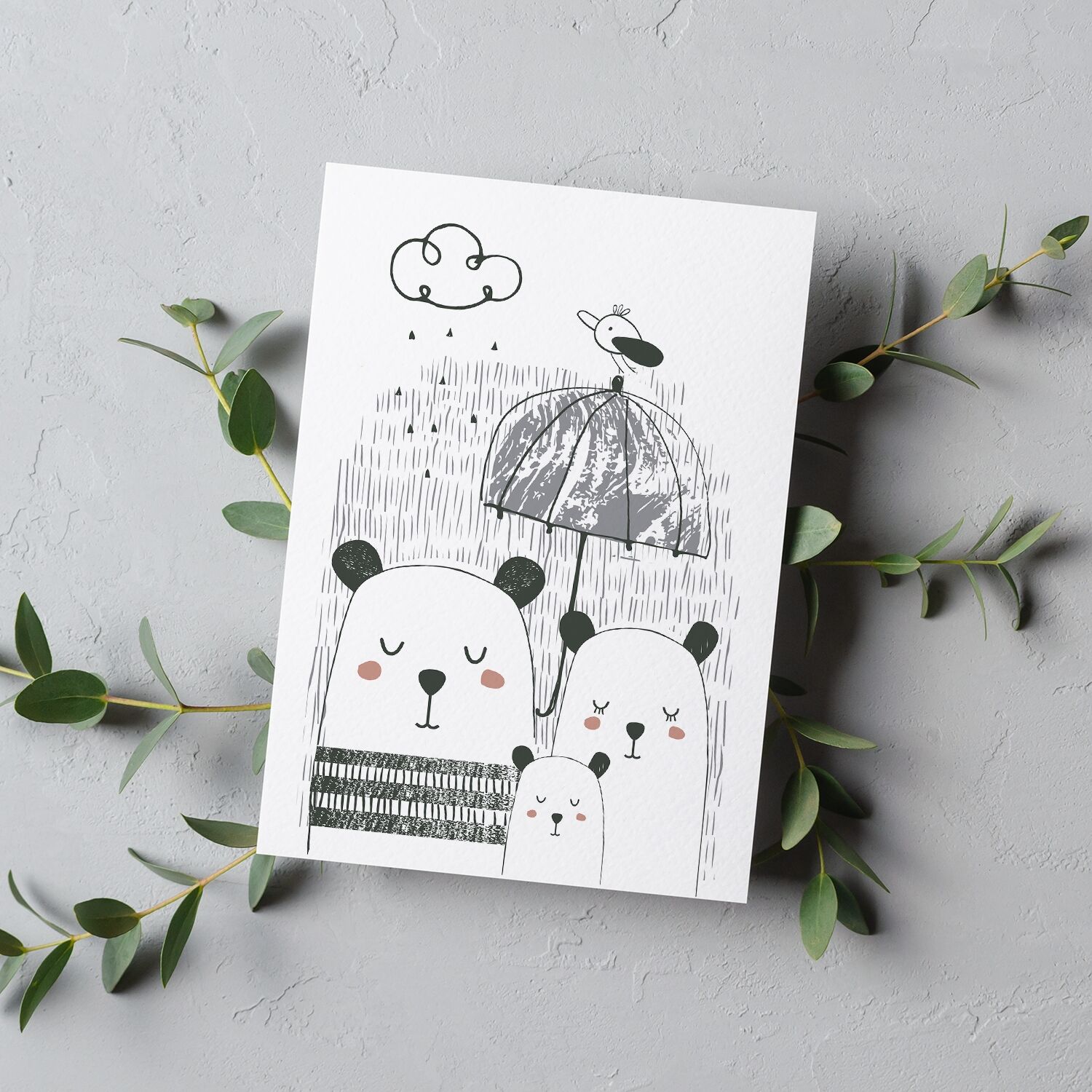 Family Bear Premium Matte Paper Wooden Framed Poster - Image 5