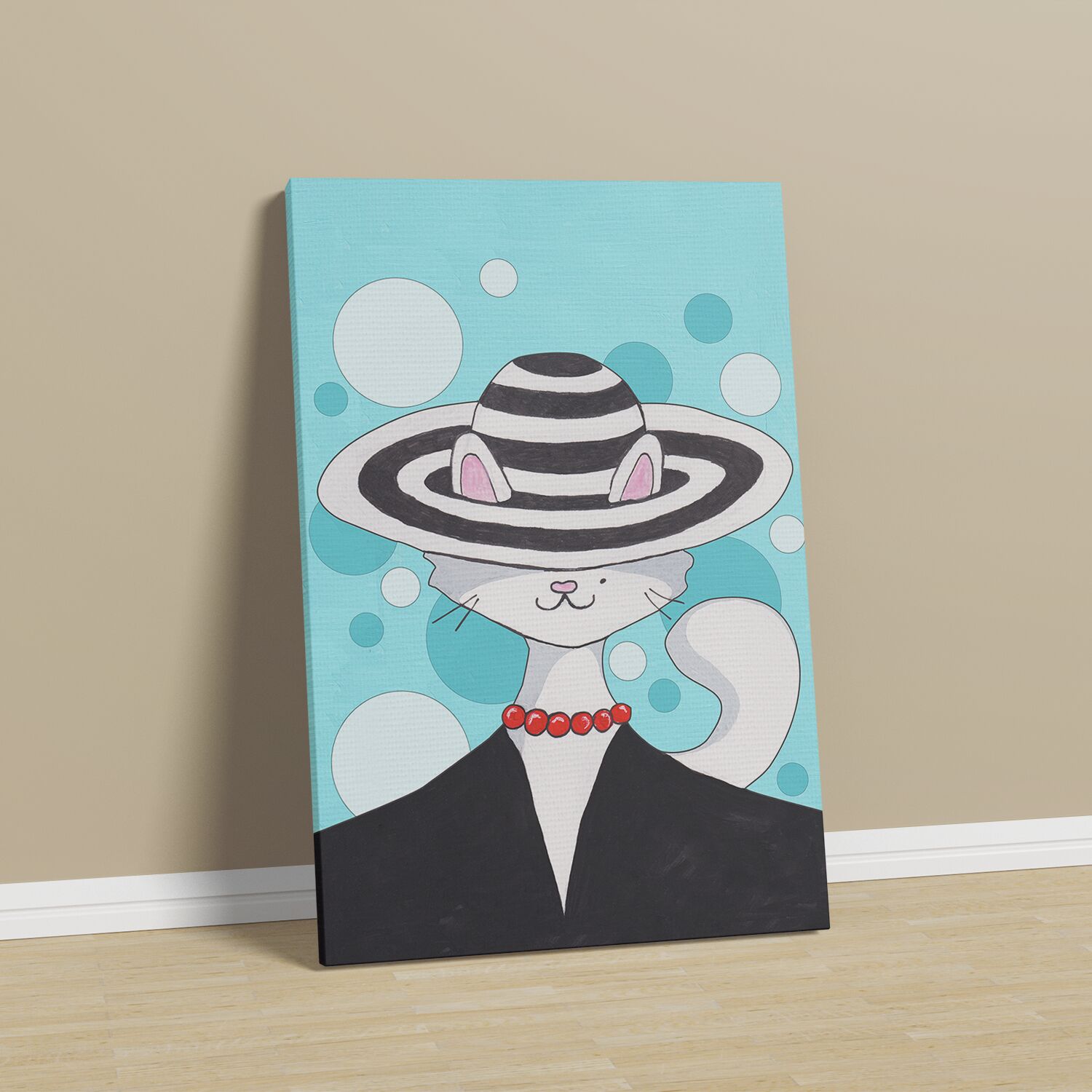 Lady Cat Fashionista Premium Canvas - Image 3
