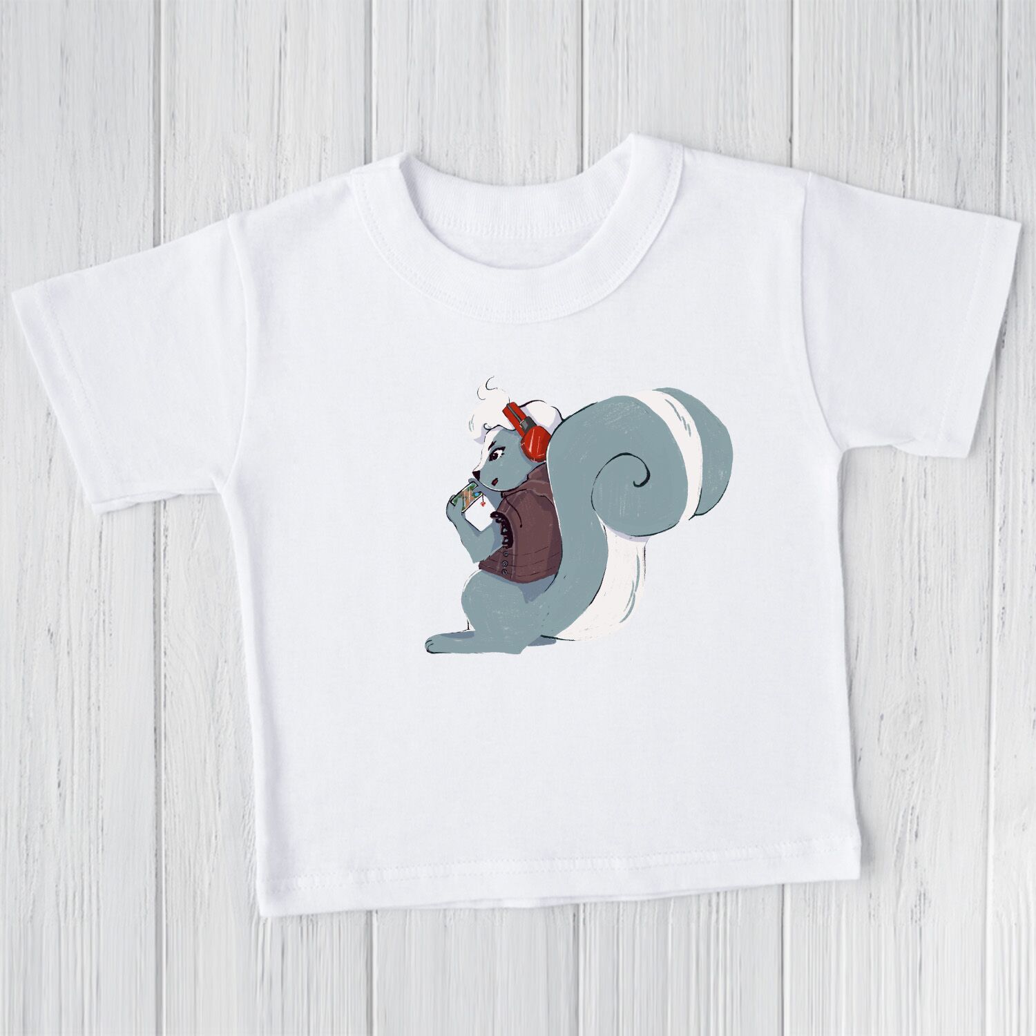 Musical Skunk Kids Crew Neck T-Shirt - Image 7