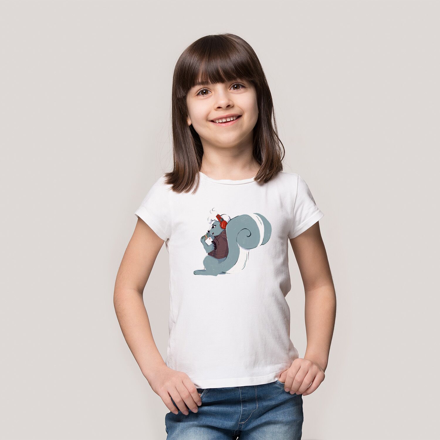 Musical Skunk Kids Crew Neck T-Shirt - Image 2