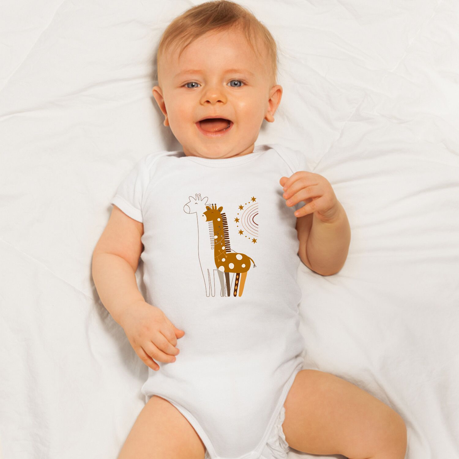 Fairy Tale Giraffe Baby Short Sleeve One Piece - Image 3