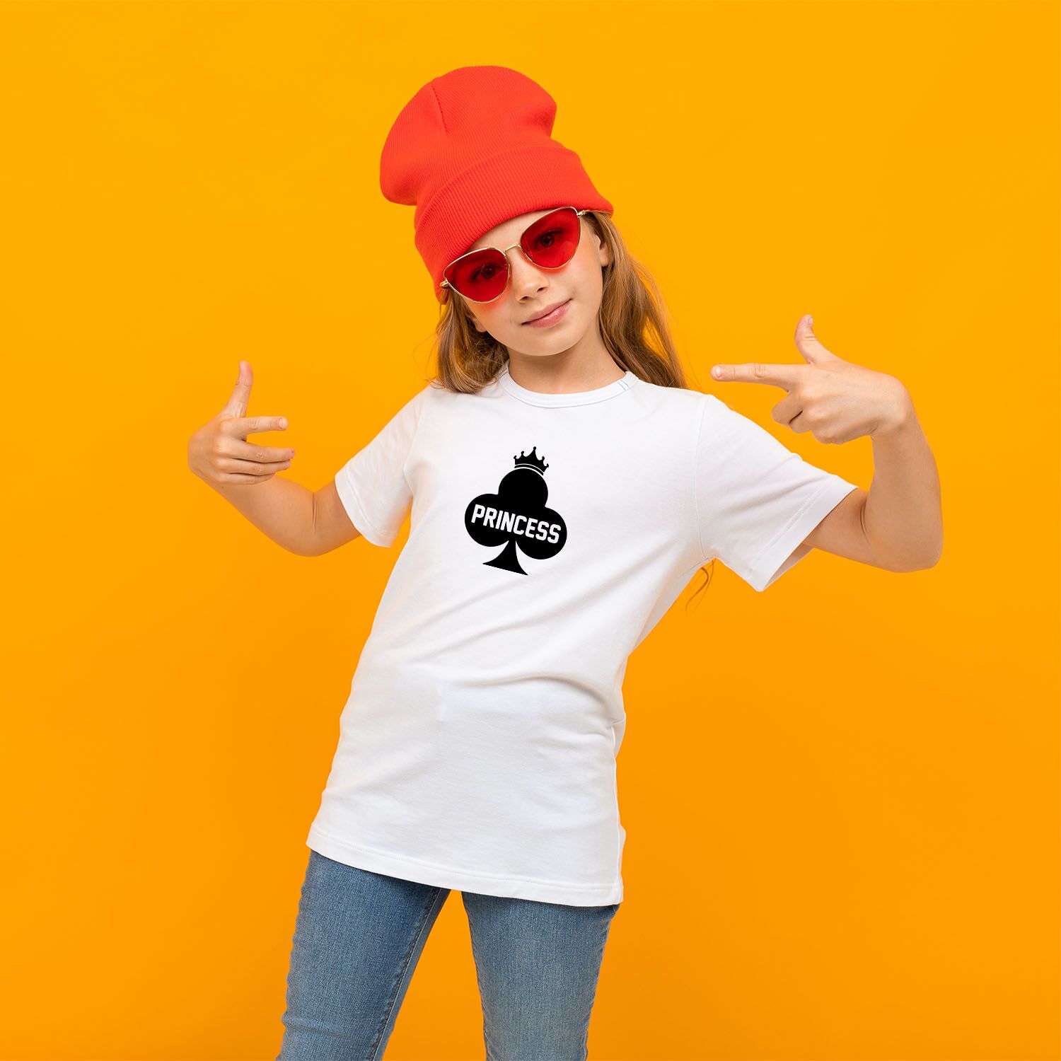 Princess Girl Minimalist Style Organic Cotton Kids T-shirt - Image 4