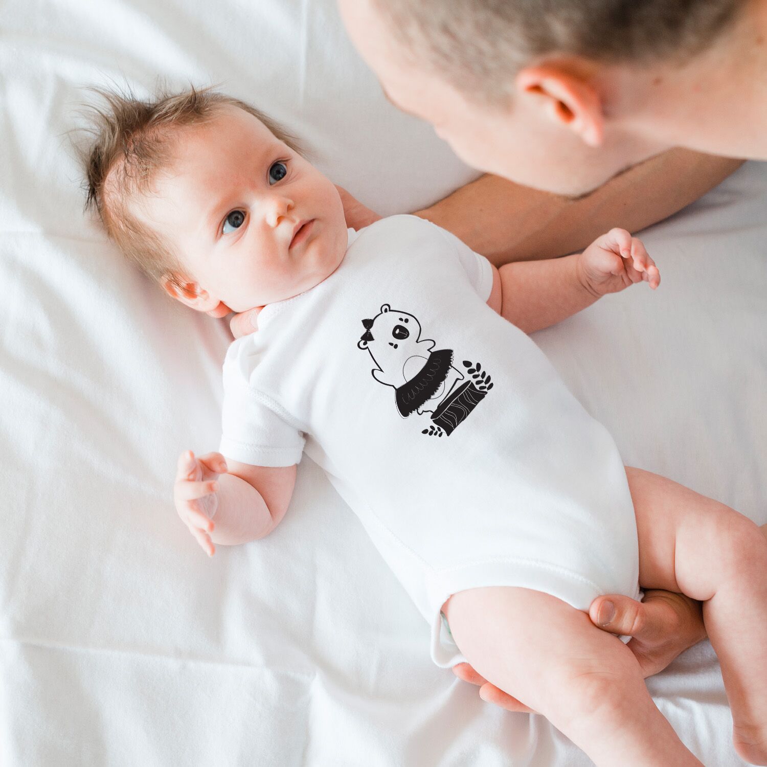 Dancer Bear Baby Short Sleeve One Piece - Image 3