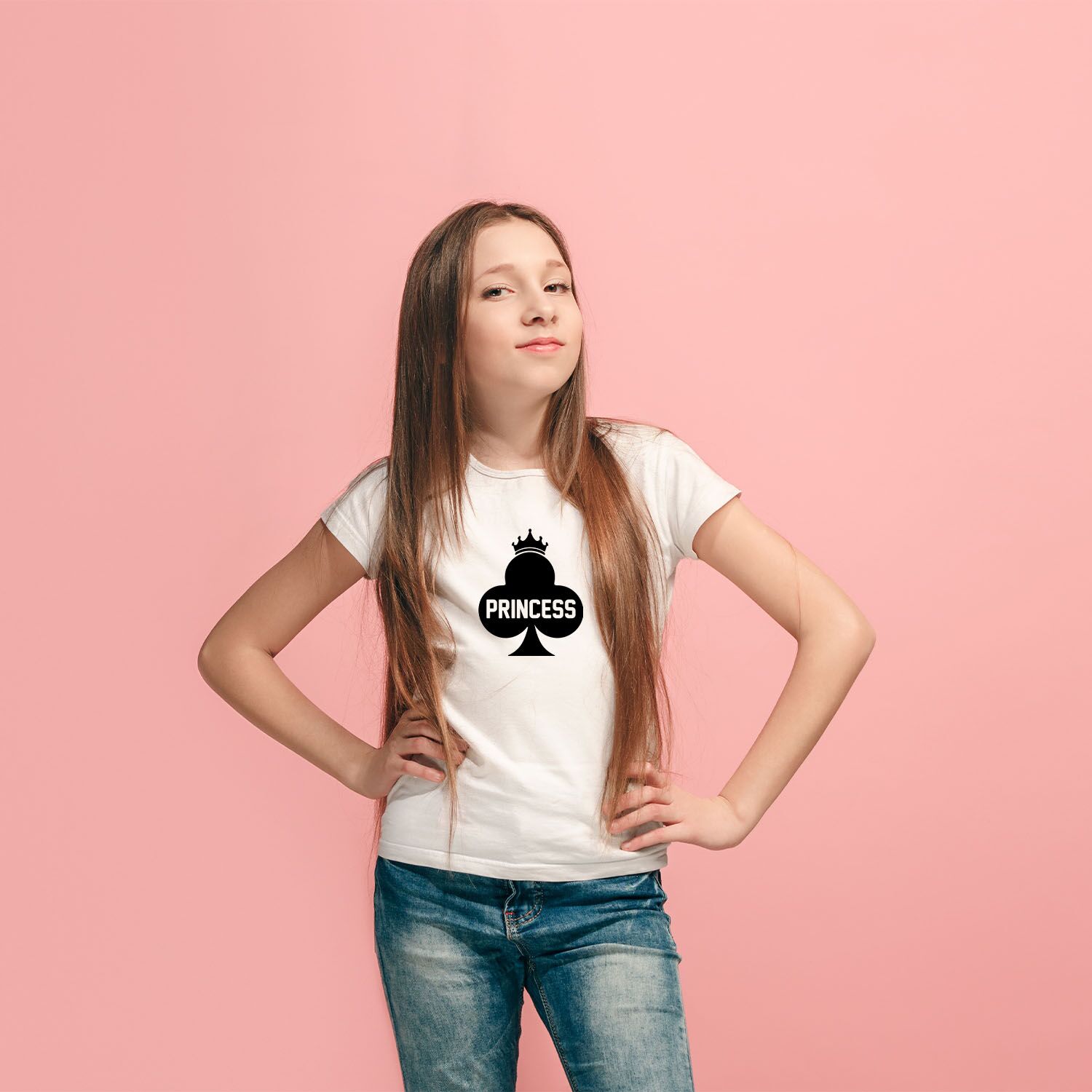 Princess Girl Minimalist Style Organic Cotton Kids T-shirt