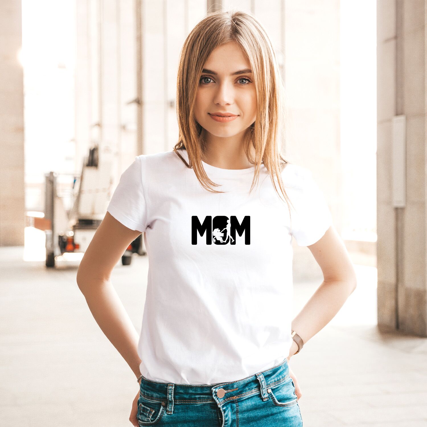 Mom Cute Vector Short-Sleeve Unisex T-Shirt - Image 3