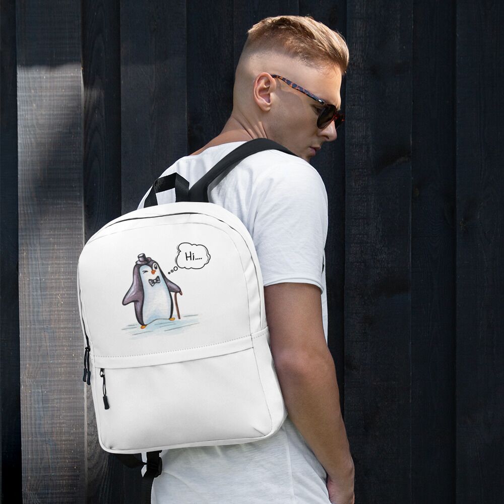 Penguin Say Hello Best Backpack For Travelling For Big Kids - Image 2