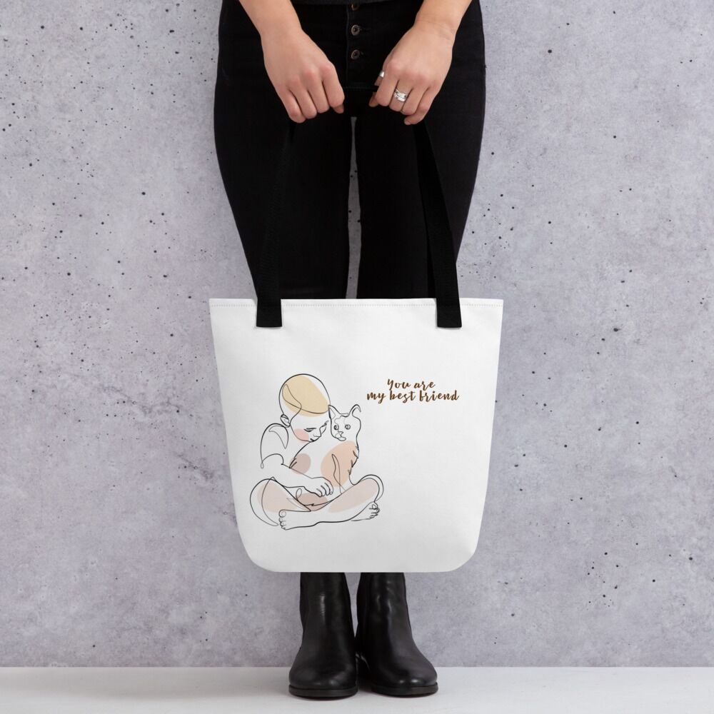 Boy Holding His Car Friend Tote bag - Image 3