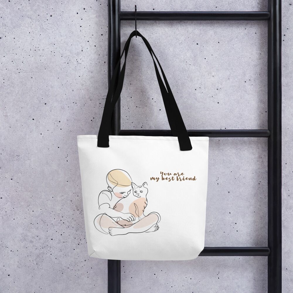 Boy Holding His Car Friend Tote bag - Image 4