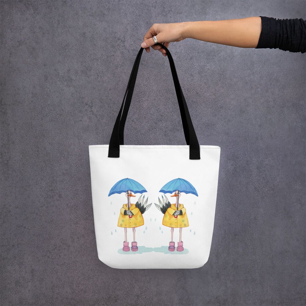 Double Ostrich Under The Rain Tote bag - Image 2