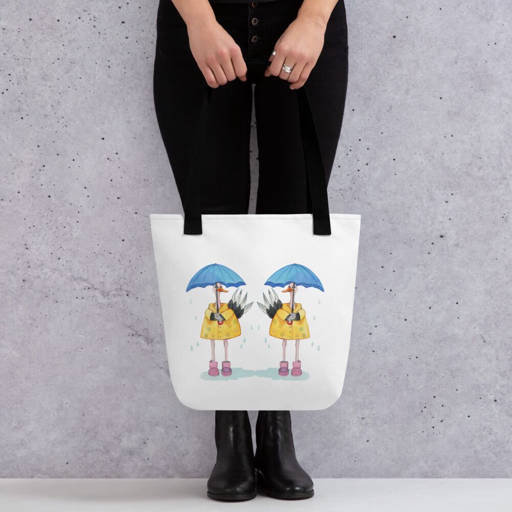 Double Ostrich Under The Rain Tote bag - Image 3