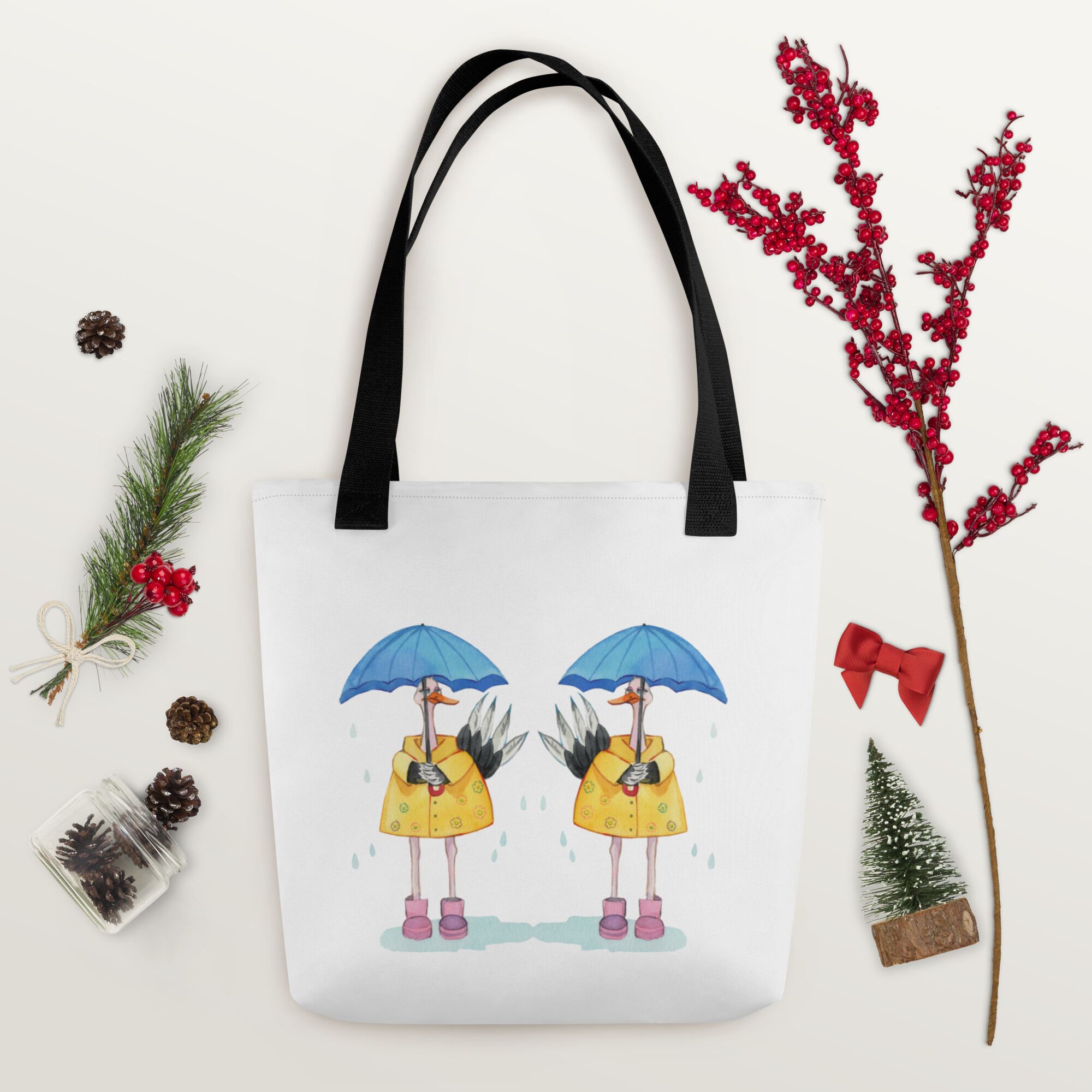 Double Ostrich Under The Rain Tote bag - Image 5