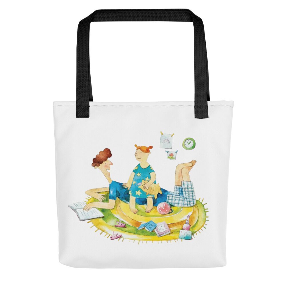 Dad And Daughter Have Fun Together Tote bag