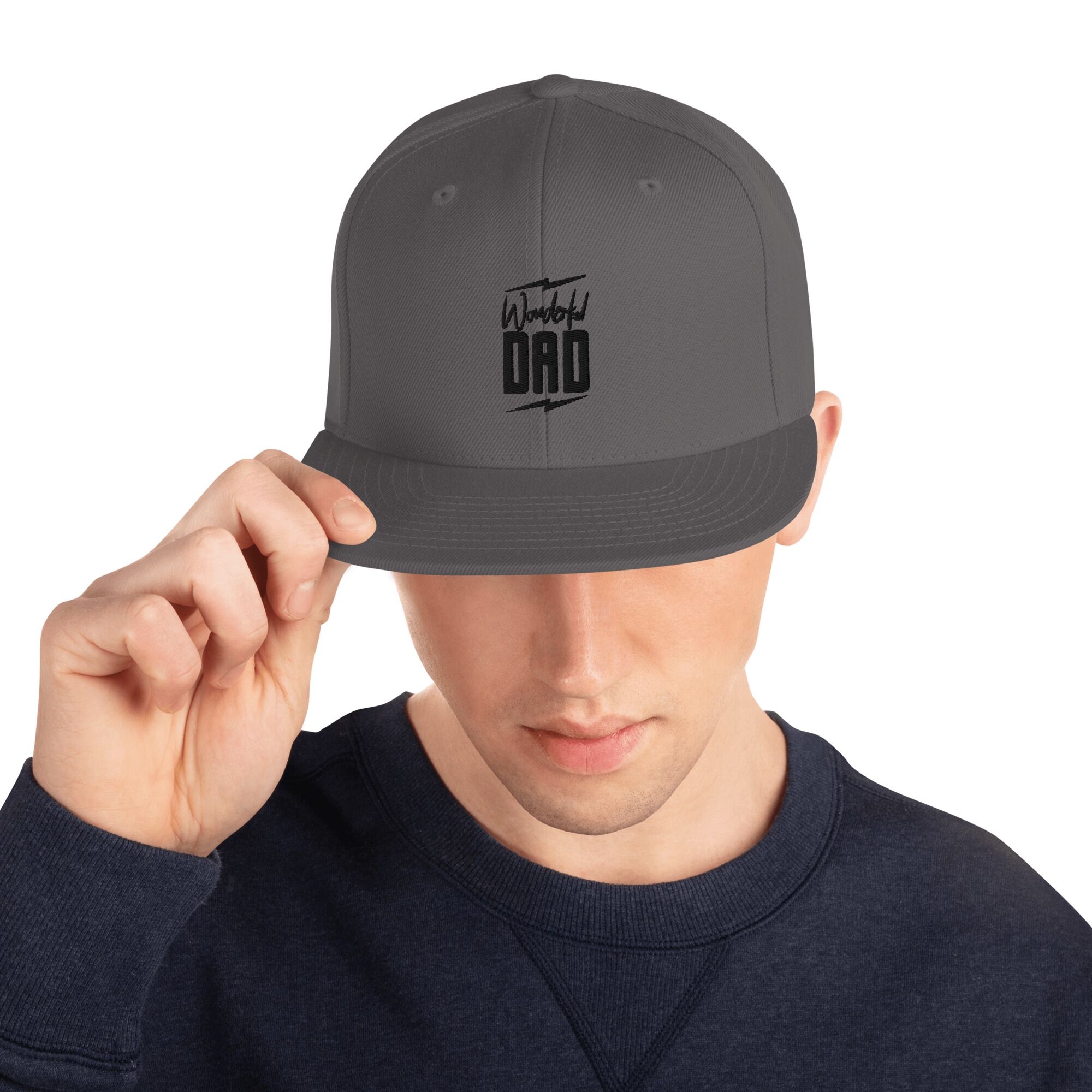Wonderful Dad Snapback Hat For Best Papa In The World - Image 3