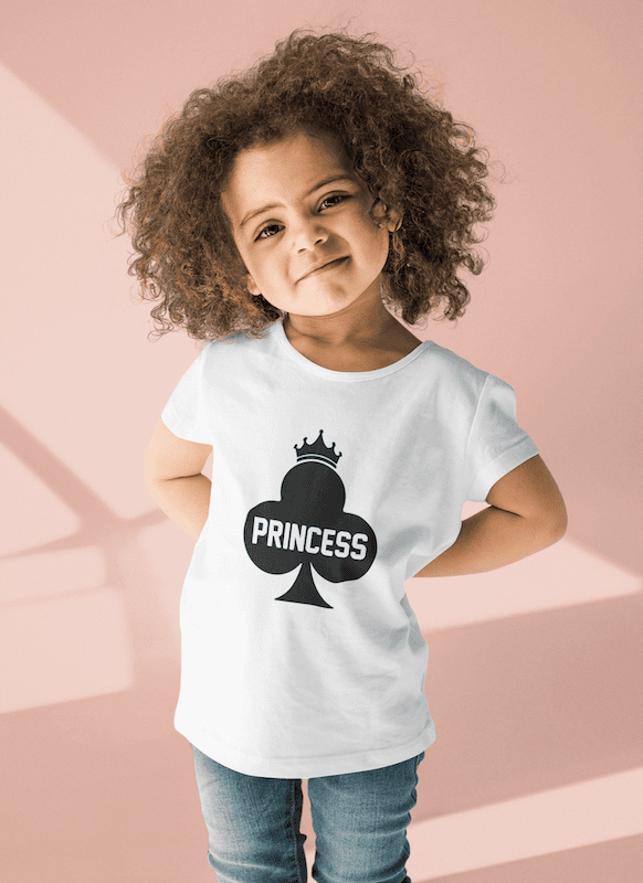 Princess Girl Minimalist Style Organic Cotton Kids T-shirt - Image 2