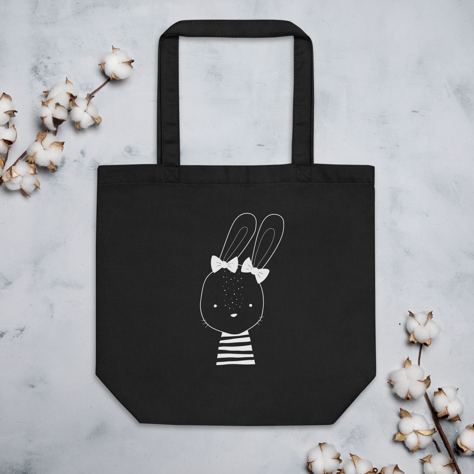 Cute Nordic Rabbit Eco Tote Bag - Image 6