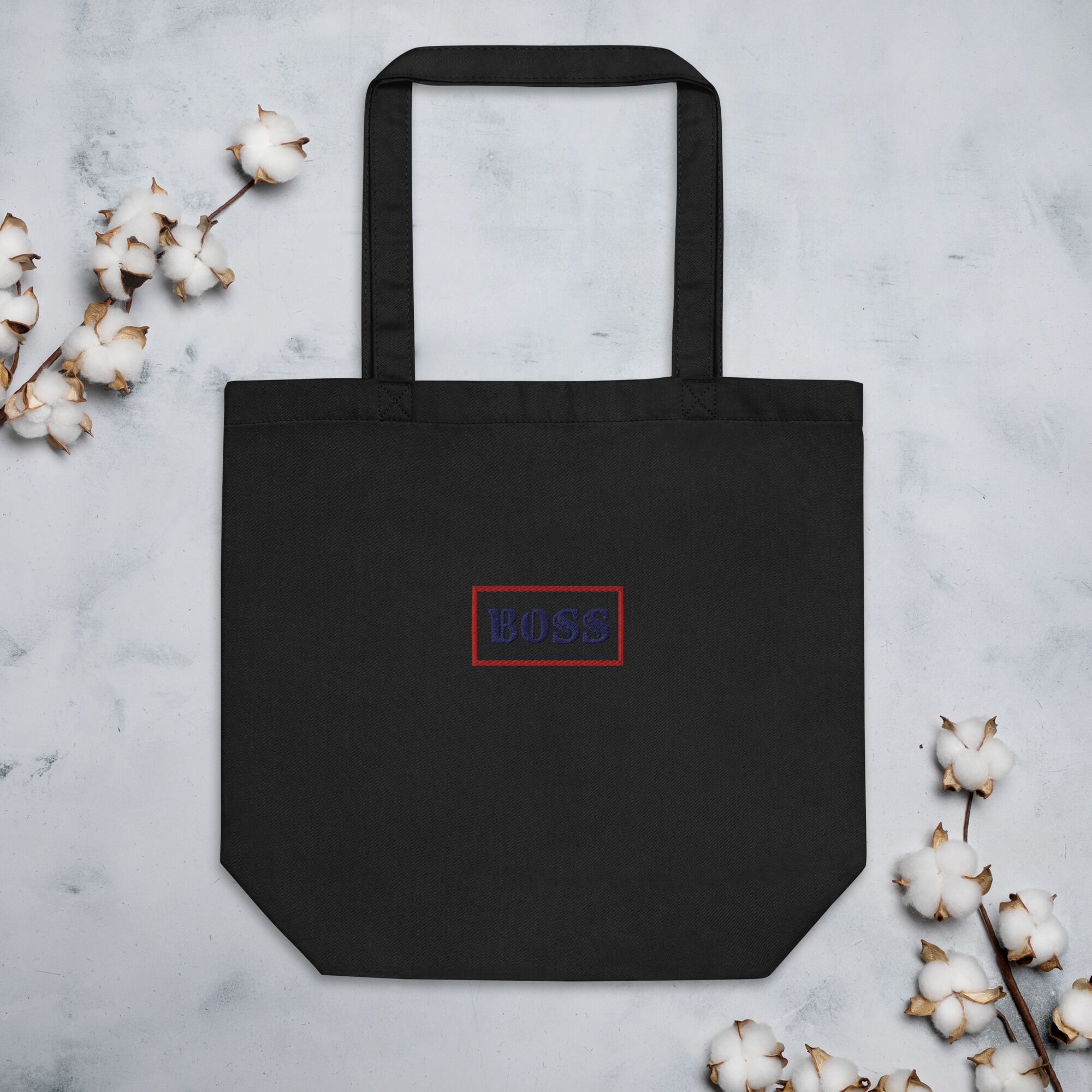 BOSS Embroidery Eco Tote Bag - Image 6