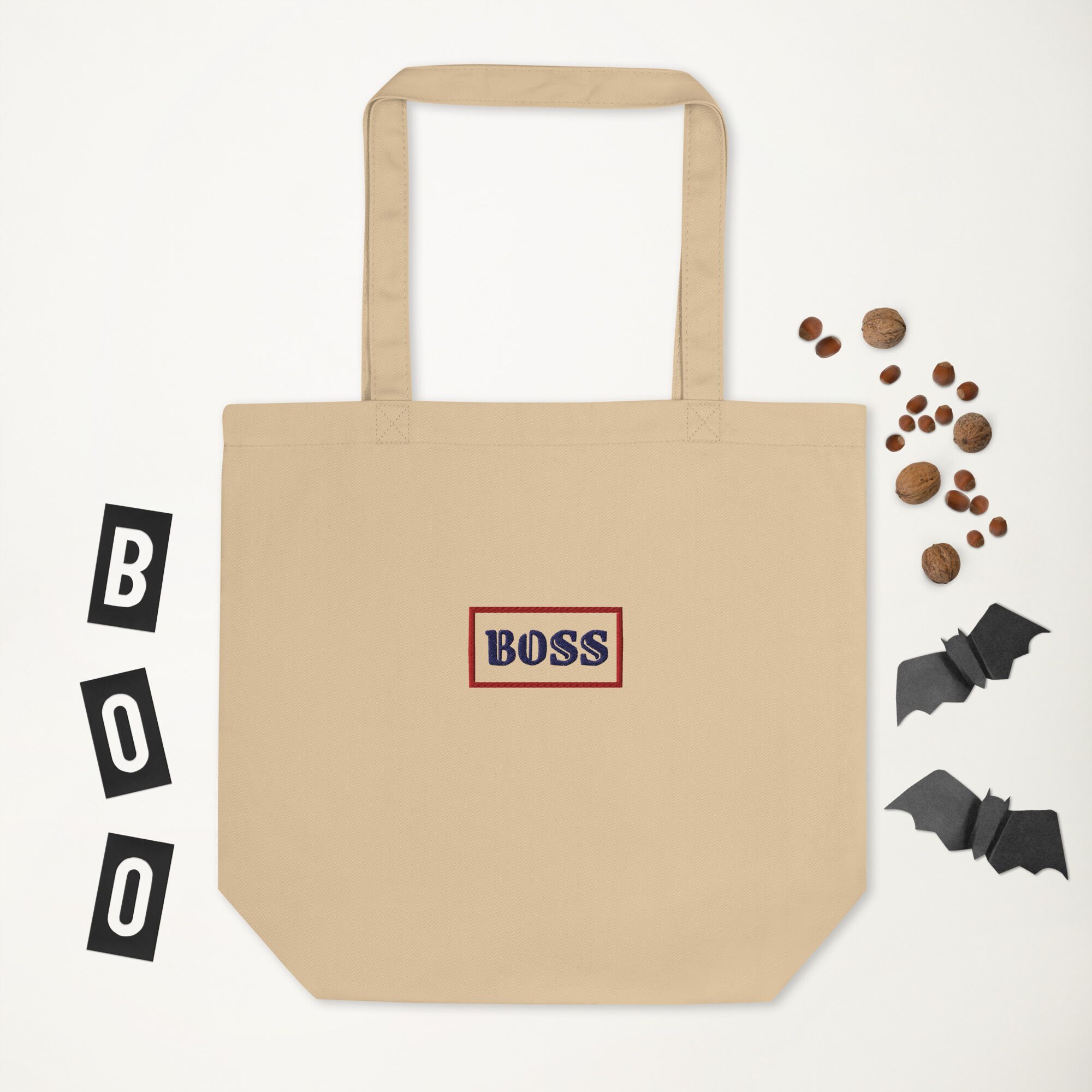 BOSS Embroidery Eco Tote Bag - Image 4