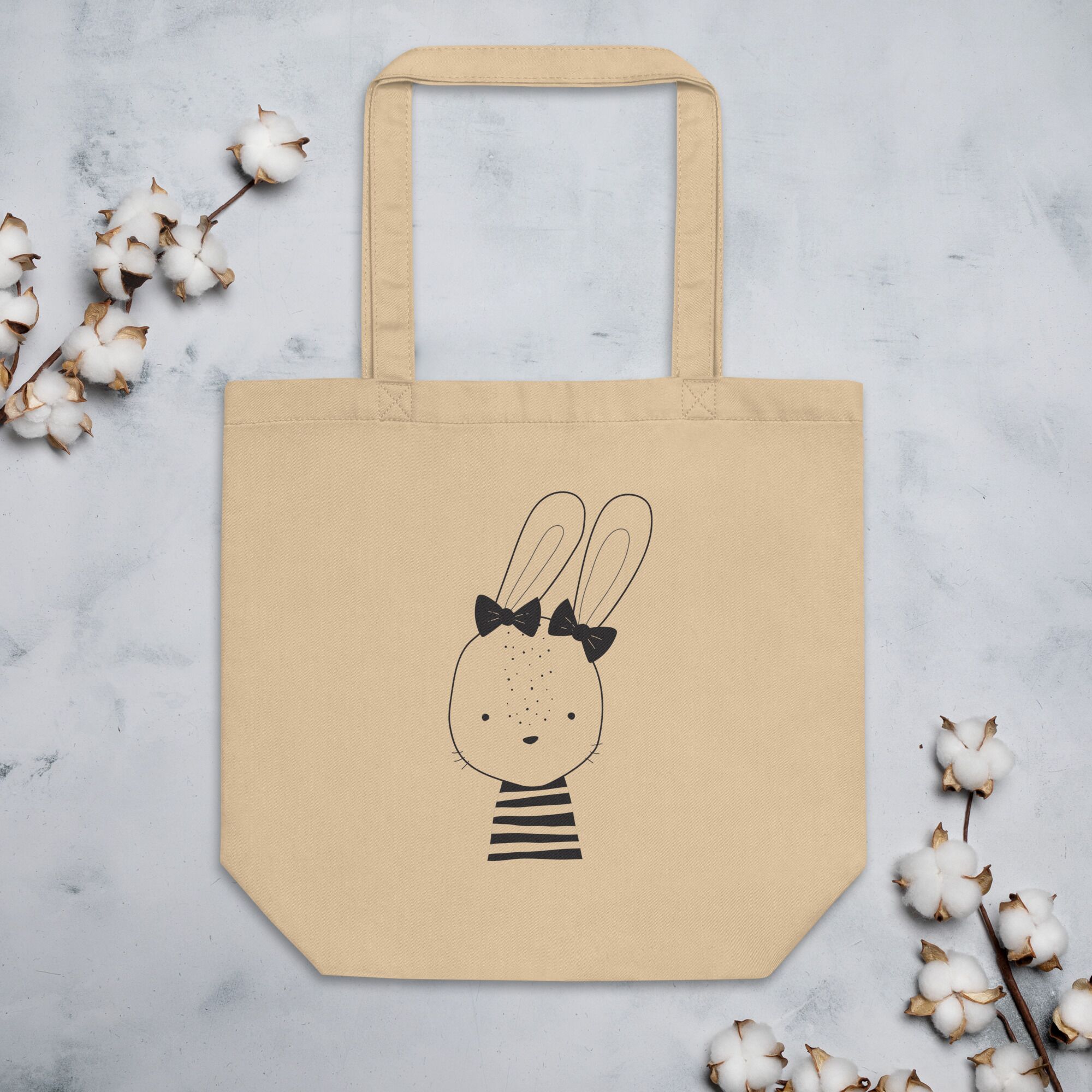 Cute Nordic Rabbit Eco Tote Bag - Image 2