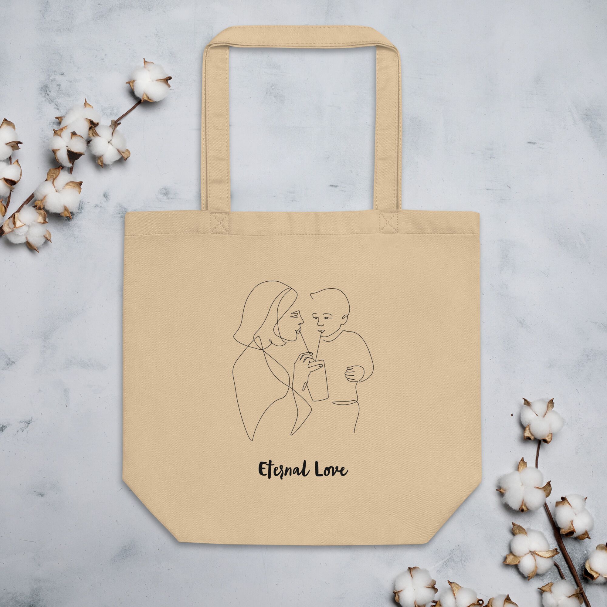 Mom And Son Sweet Love Eco Tote Bag - Image 2