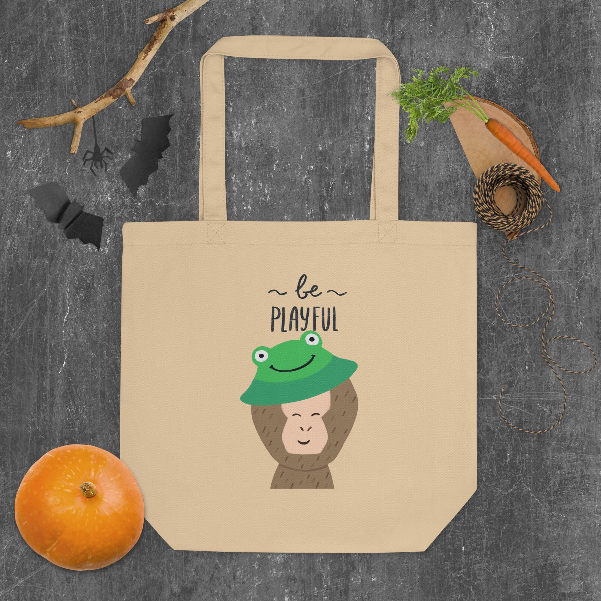 Be Playful With Monkey Eco Tote Bag - Image 5