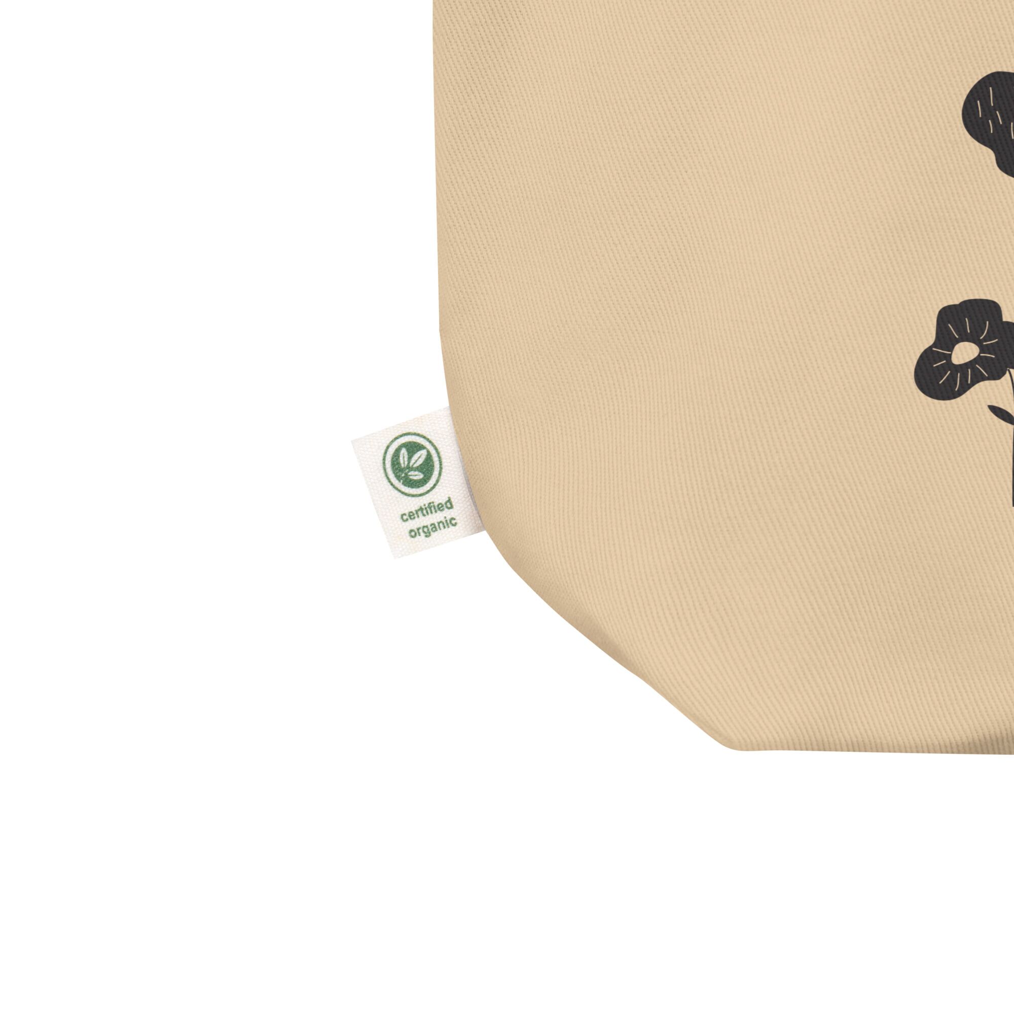 Cat Sit Near Flowers Eco Tote Bag - Image 4
