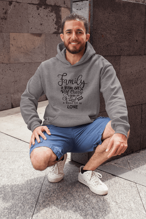 Family A Bit Crazy Unisex Hoodie - Image 5