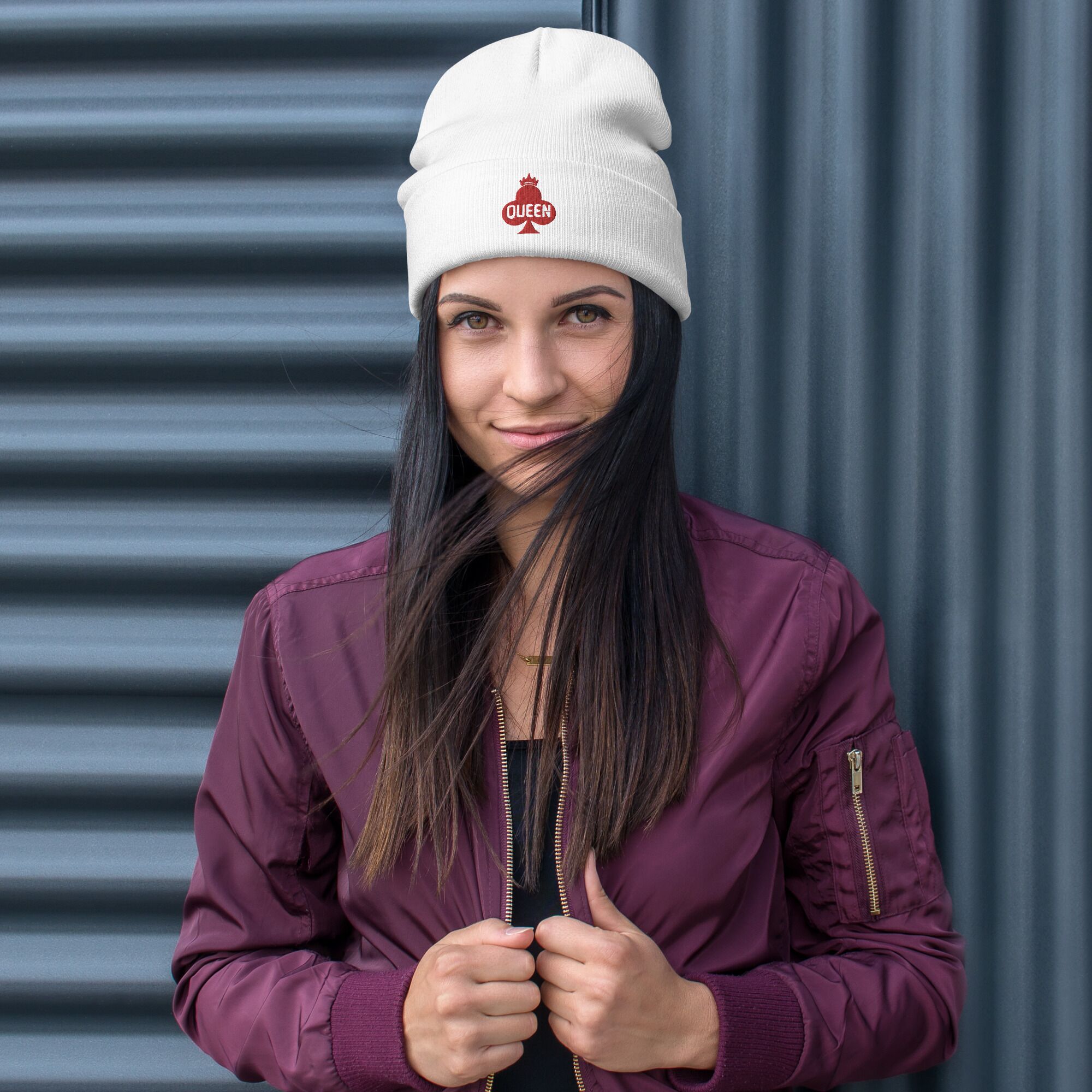 Cool QUEEN Icon Embroidered Beanie - Image 3