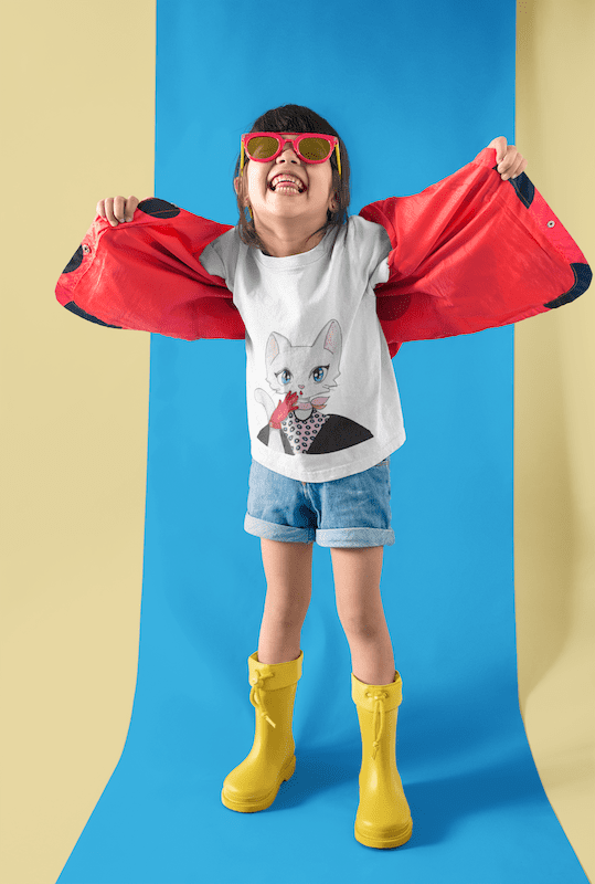 Oh No Lady Cat Kids Crew Neck T-Shirt - Image 4