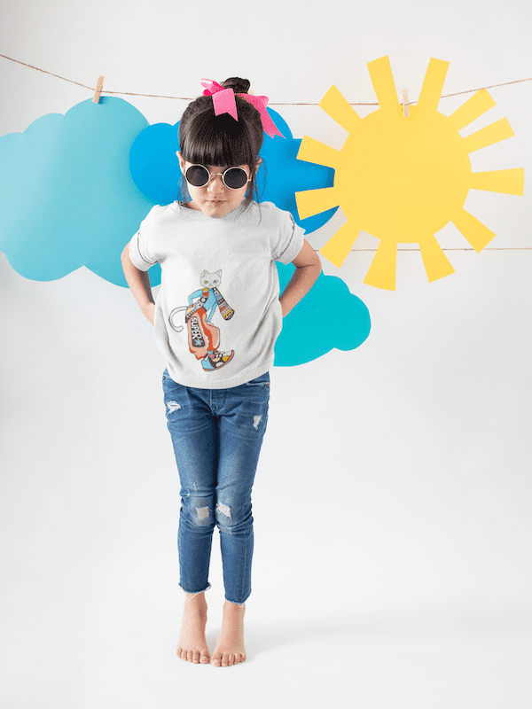 Super Сat Kids Сrew Neck T-Shirt