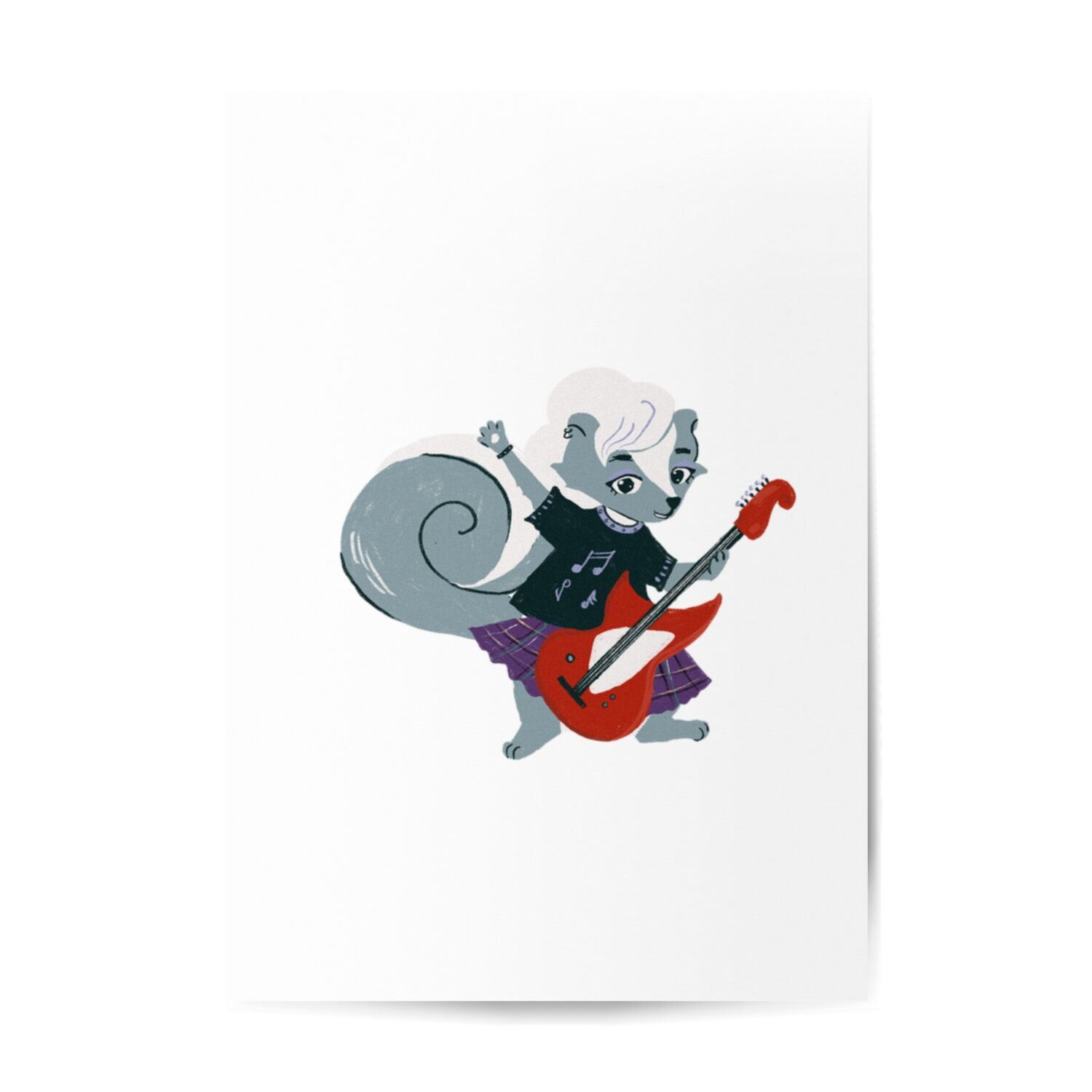 Rocker Skunk Girl Premium Matte Paper Poster