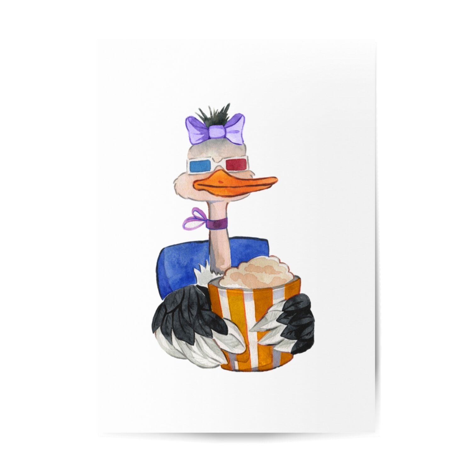Chill Ostrich Enjoy Film Premium Matte Paper Poster